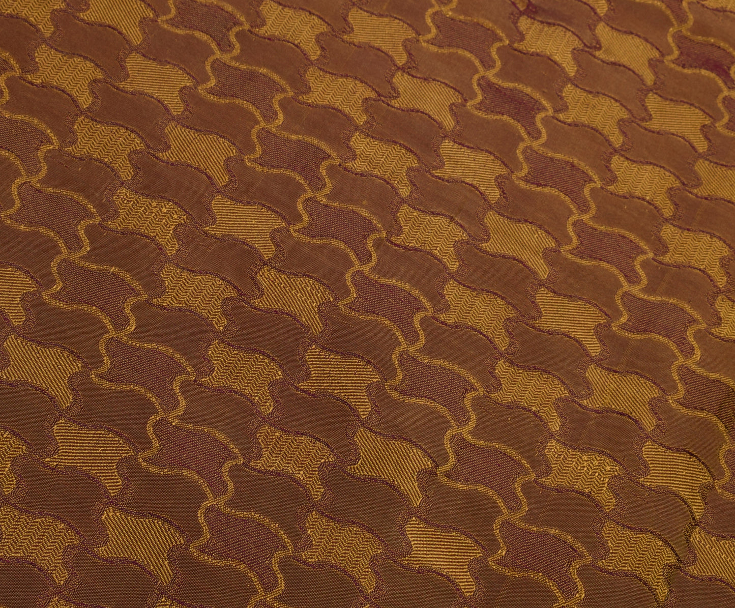 Sushila Vintage Dual Tone Indian Saree Blend Silk Woven 5 Yard Sari Craft Fabric