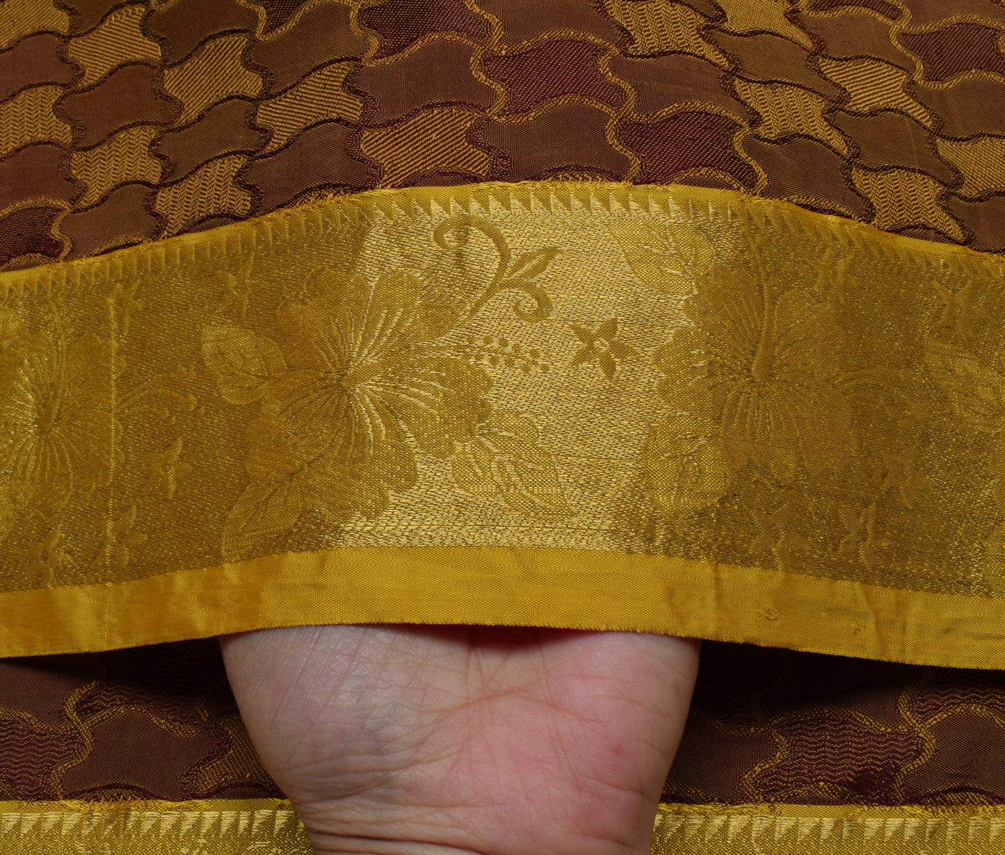 Sushila Vintage Dual Tone Indian Saree Blend Silk Woven 5 Yard Sari Craft Fabric