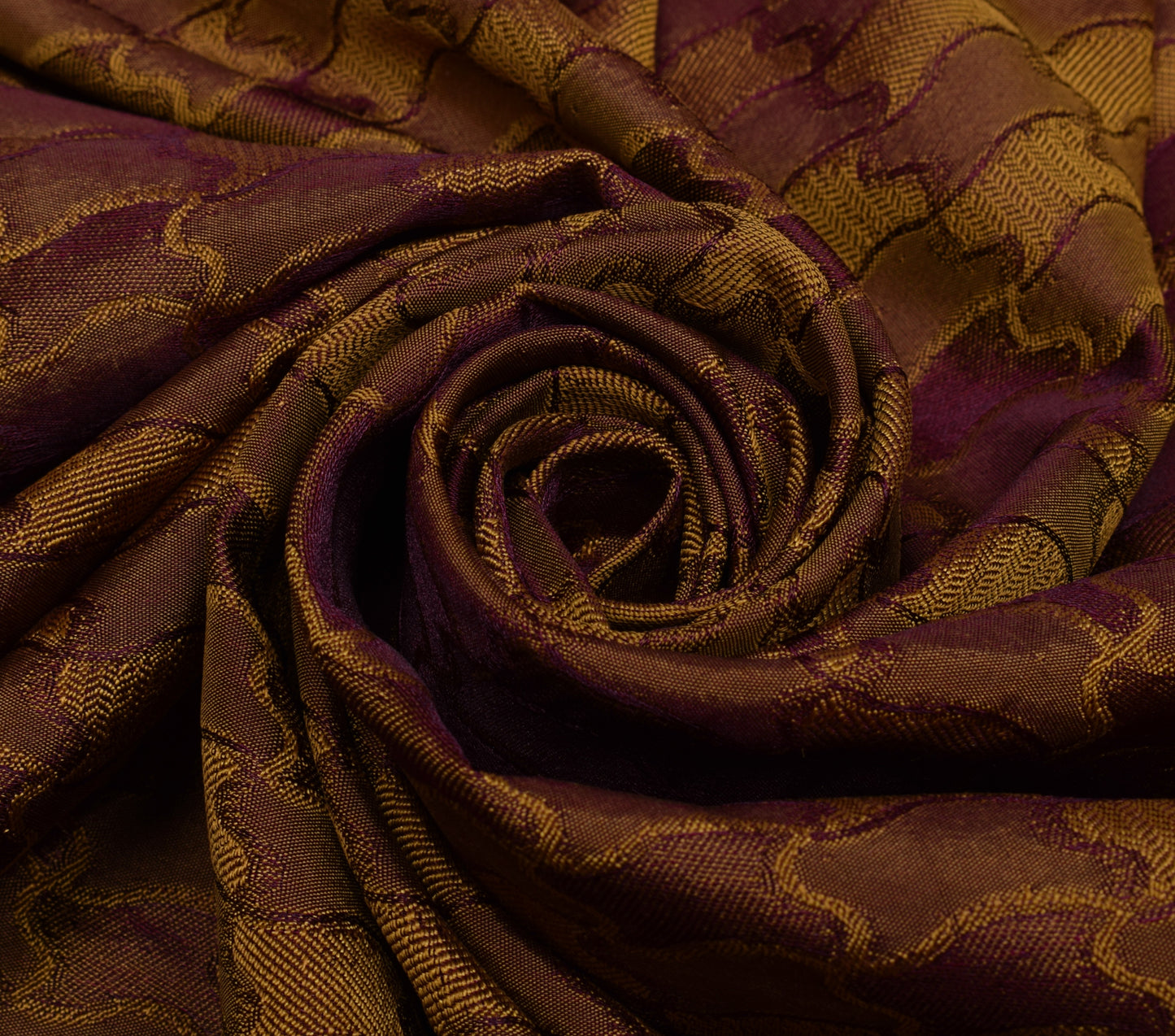 Sushila Vintage Dual Tone Indian Saree Blend Silk Woven 5 Yard Sari Craft Fabric
