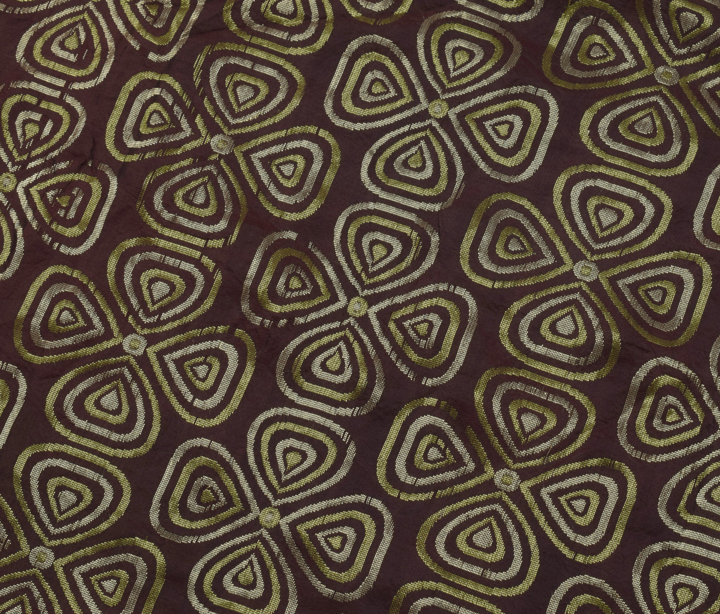 Sushila Vintage Deep Mauve Saree 100% Pure Silk Woven Floral Sari Craft Fabric