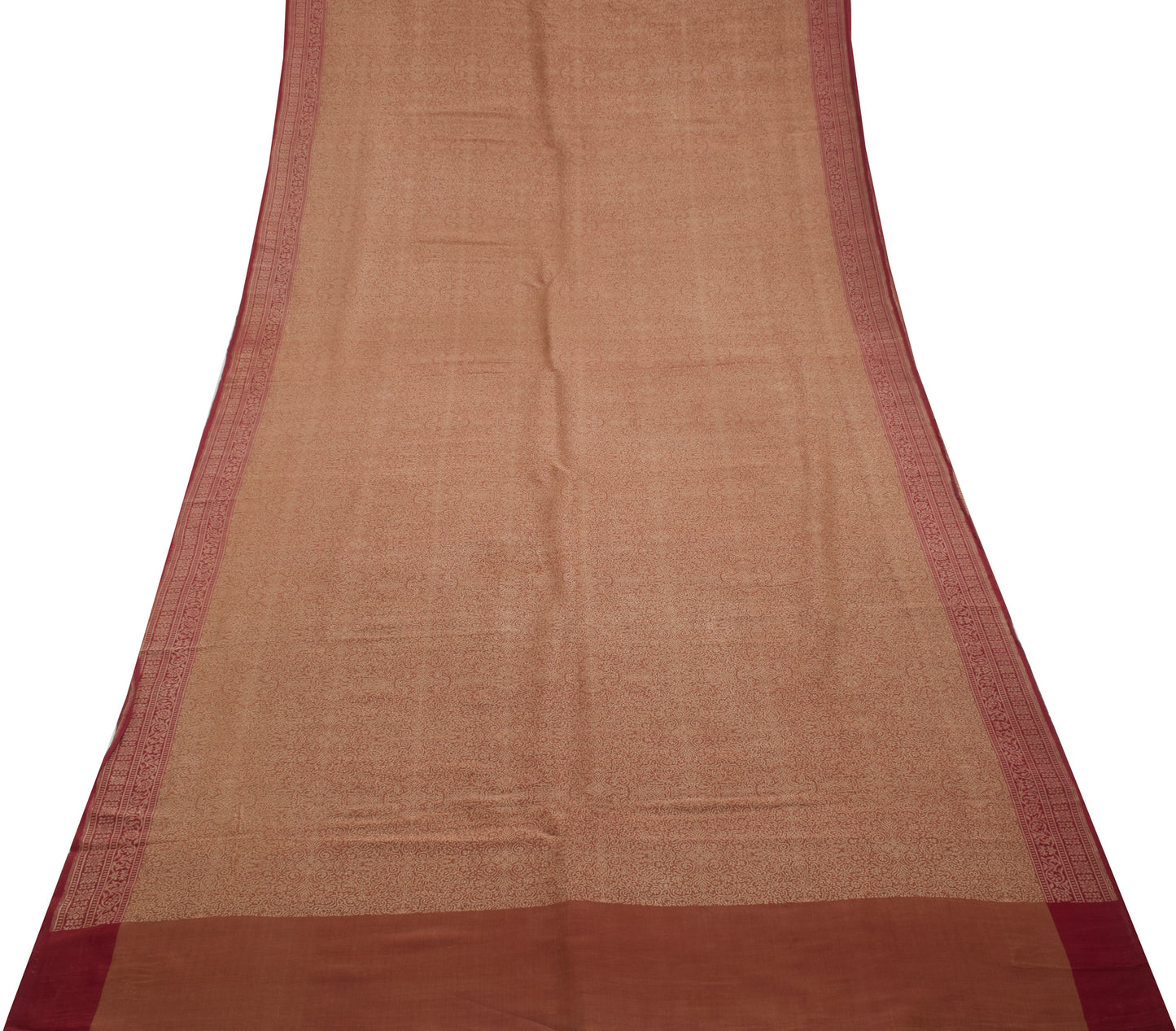 Sushila Vintage Heavy Saree 100% Pure Silk Banarasi Brocade Woven Sari Fabric