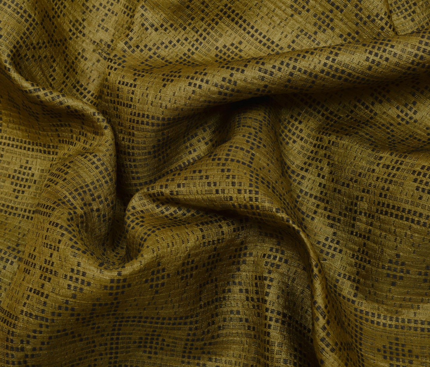 Sushila Vintage Green Indian Saree 100% Pure Silk Woven 5 Yard Sari Craft Fabric