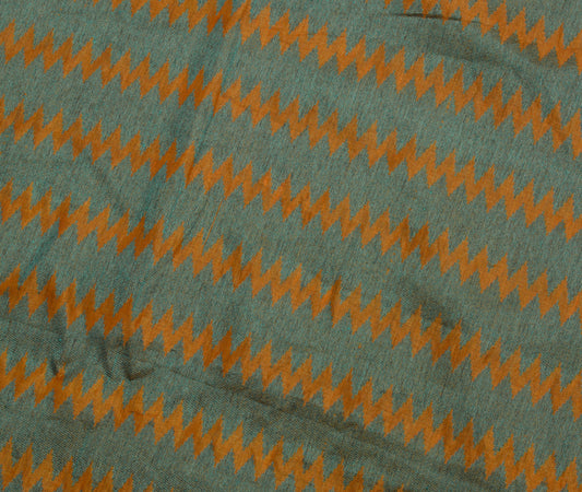 Sushila Vintage Mustard Indian Saree 100% Pure Woven Paisley Sari Craft Fabric