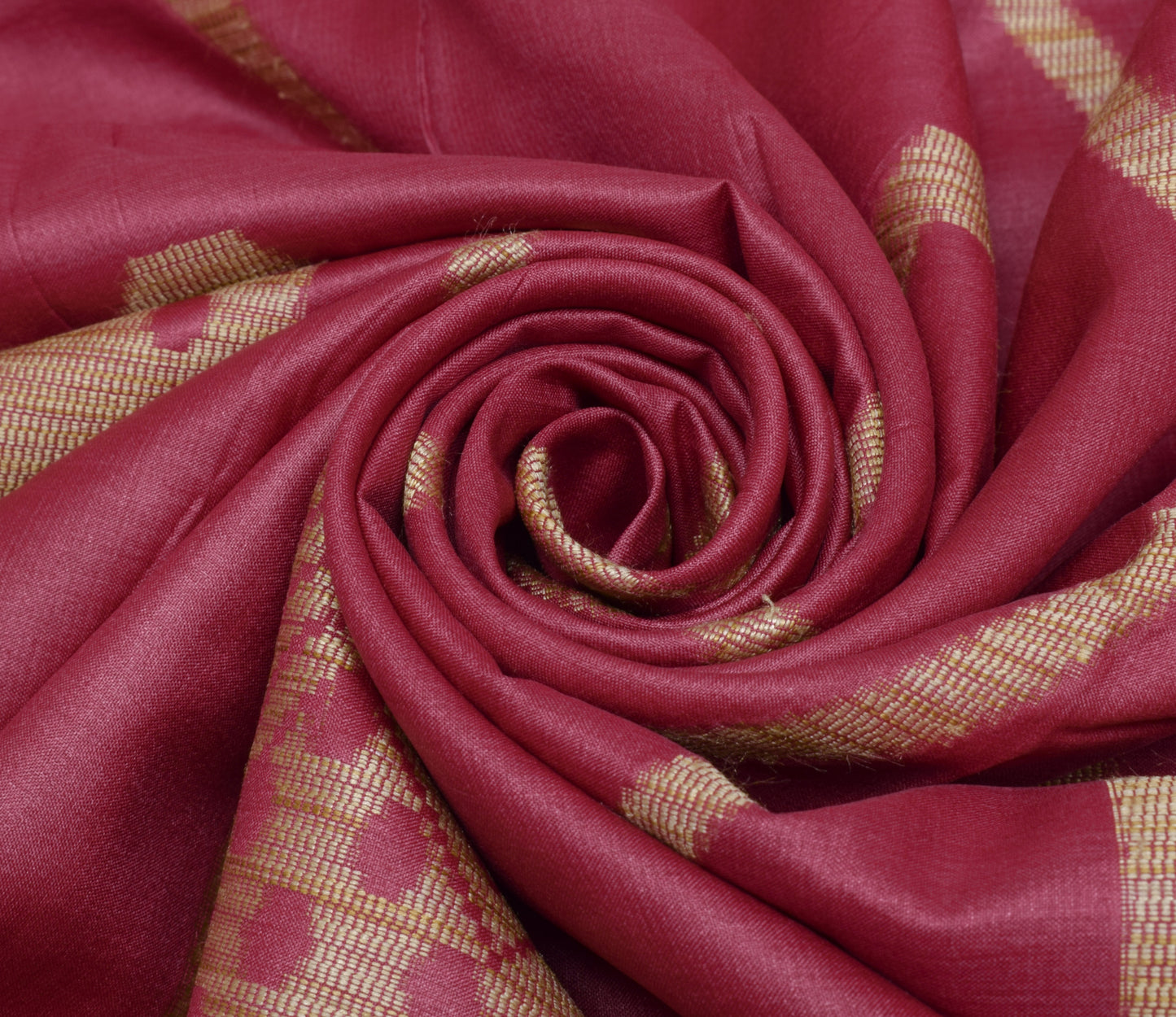 Sushila Vintage Indian Saree 100% Pure Silk Paisley Woven Sari 5 YD Craft Fabric