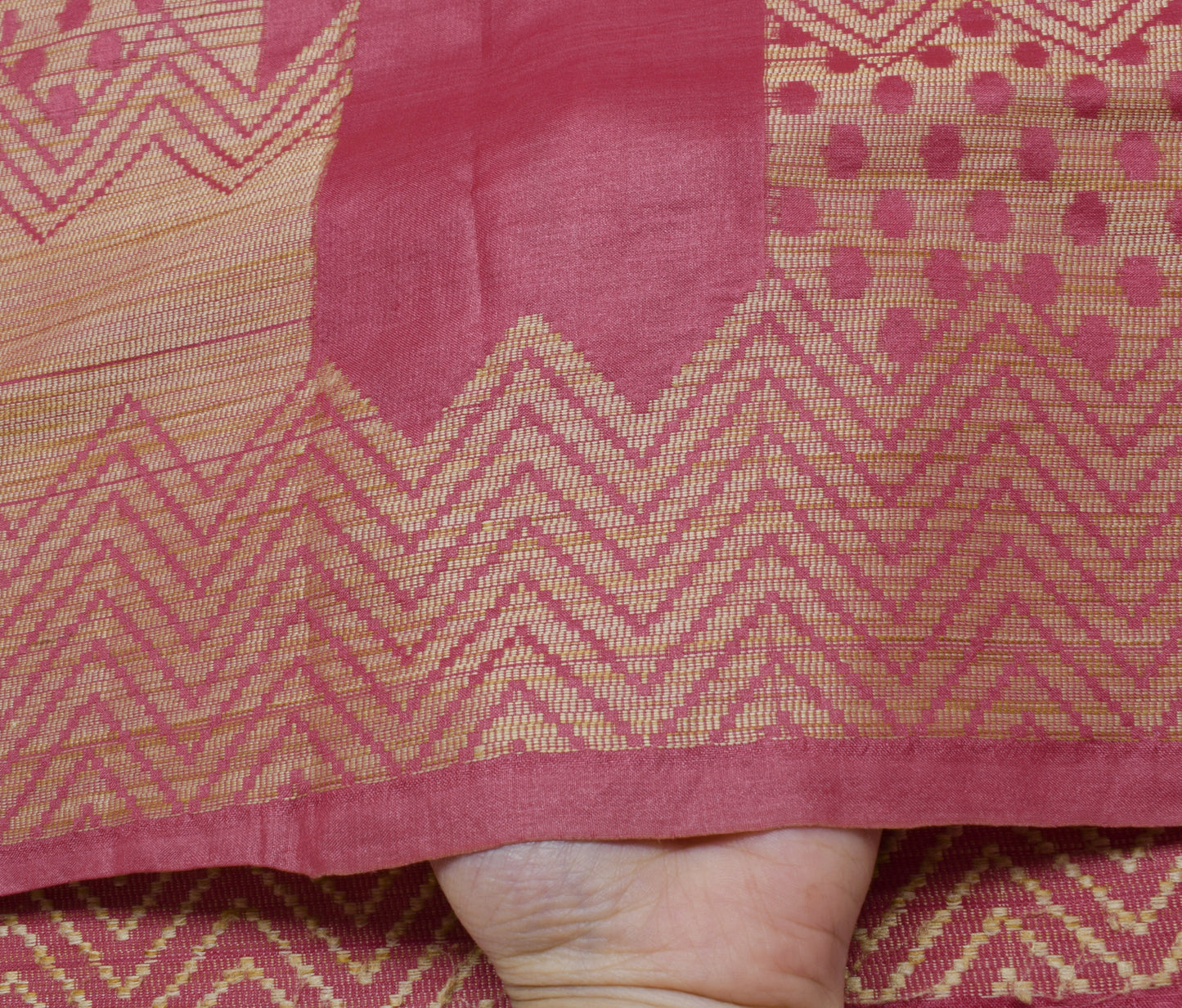 Sushila Vintage Indian Saree 100% Pure Silk Paisley Woven Sari 5 YD Craft Fabric