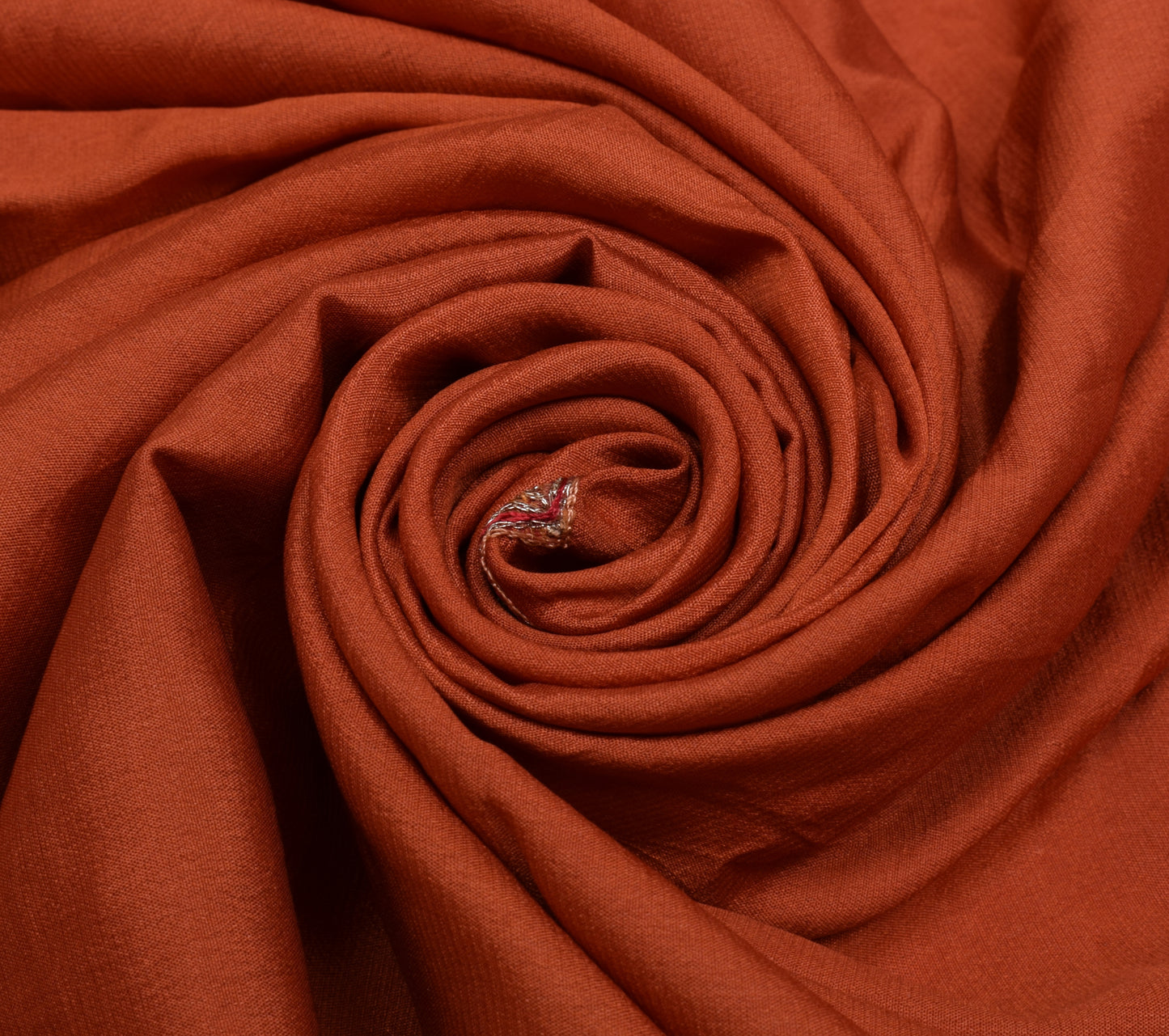 Sushila Vintage Rust Saree 100% Pure Silk Rust Patch Work 5 YD Sari Craft Fabric