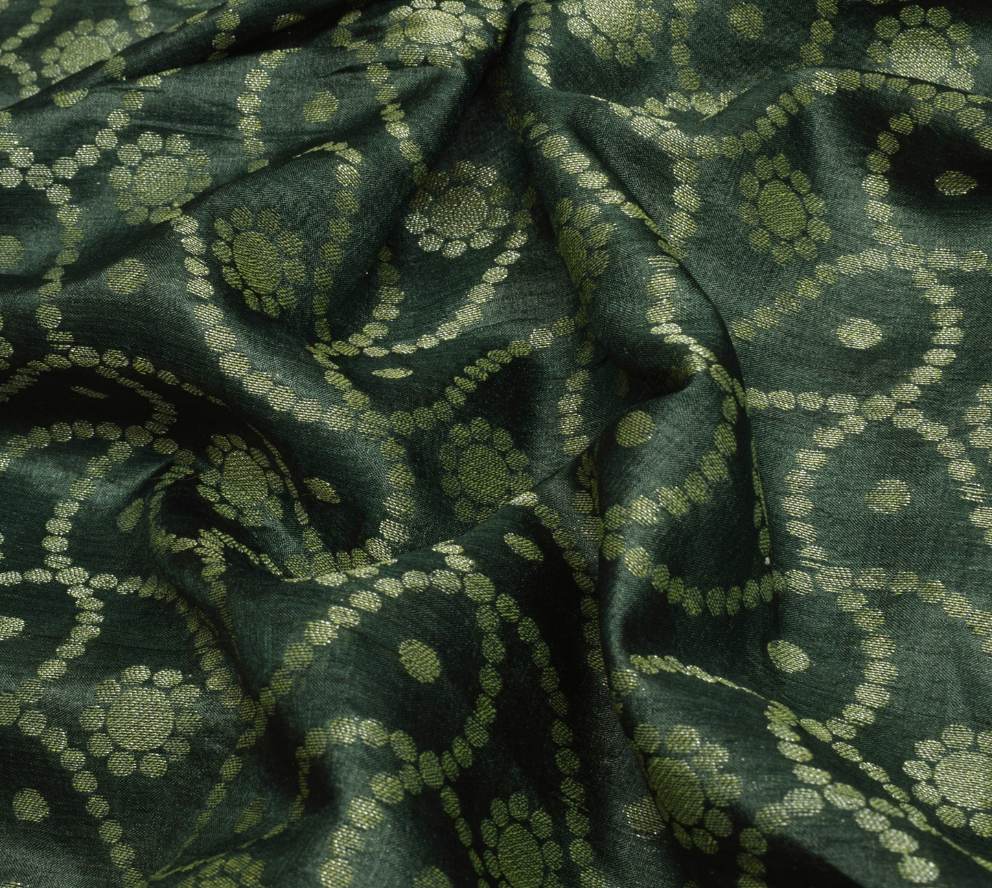 Sushila Vintage Indian Saree 100% Pure Silk All Over Woven Floral Sari Fabric