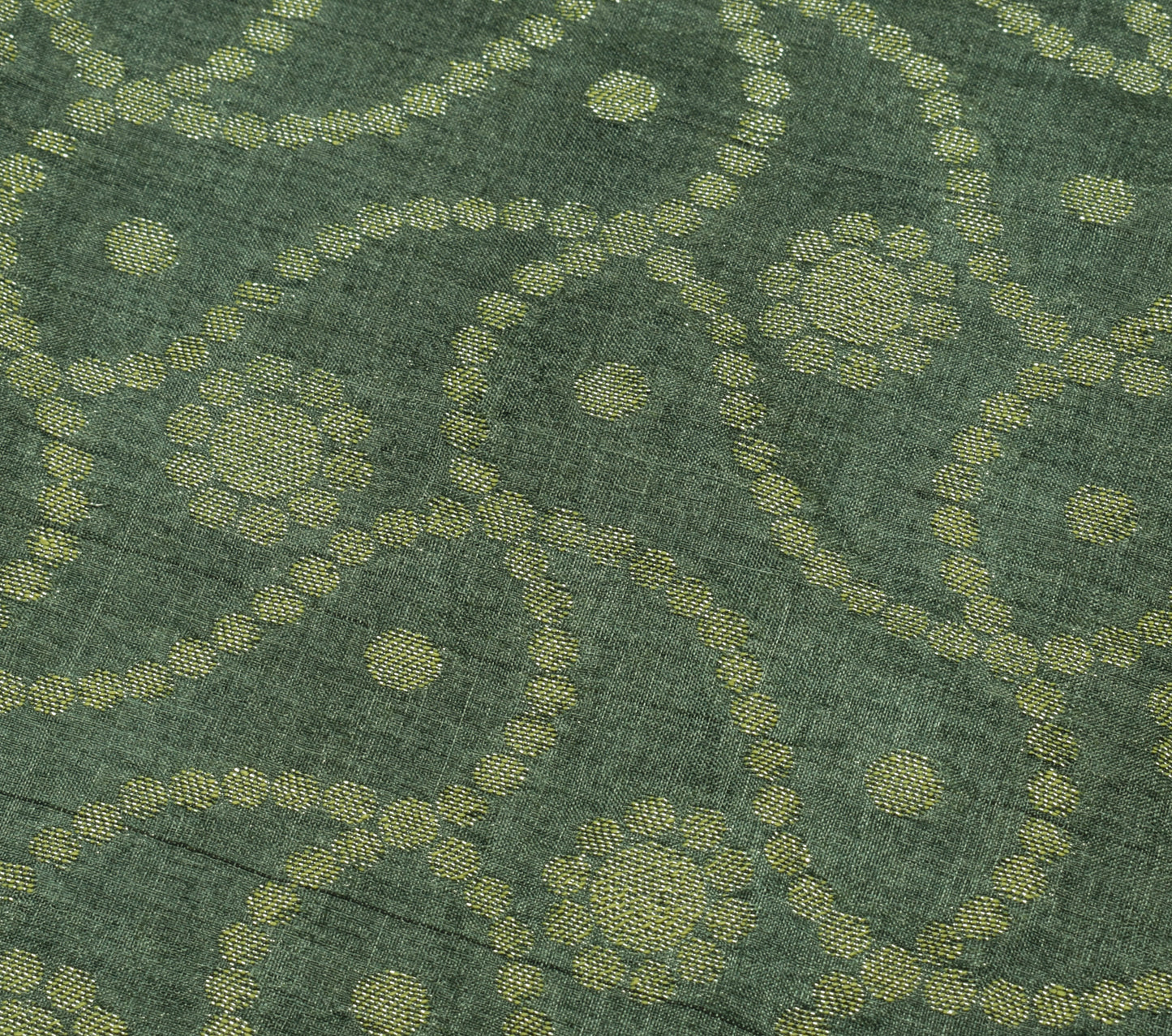 Sushila Vintage Indian Saree 100% Pure Silk All Over Woven Floral Sari Fabric
