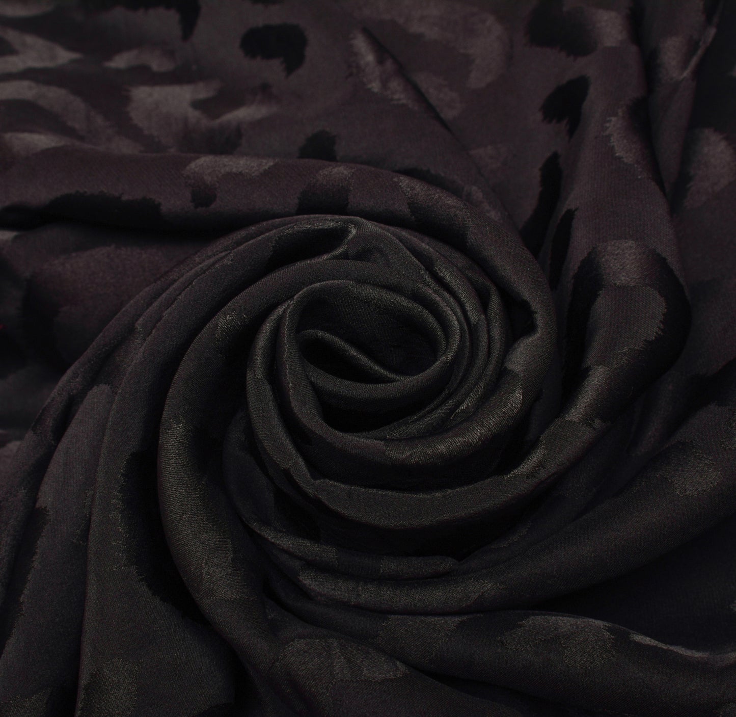 Sushila Vintage Black Saree 100% Pure Crepe Silk Hand Beaded Floral Sari Fabric