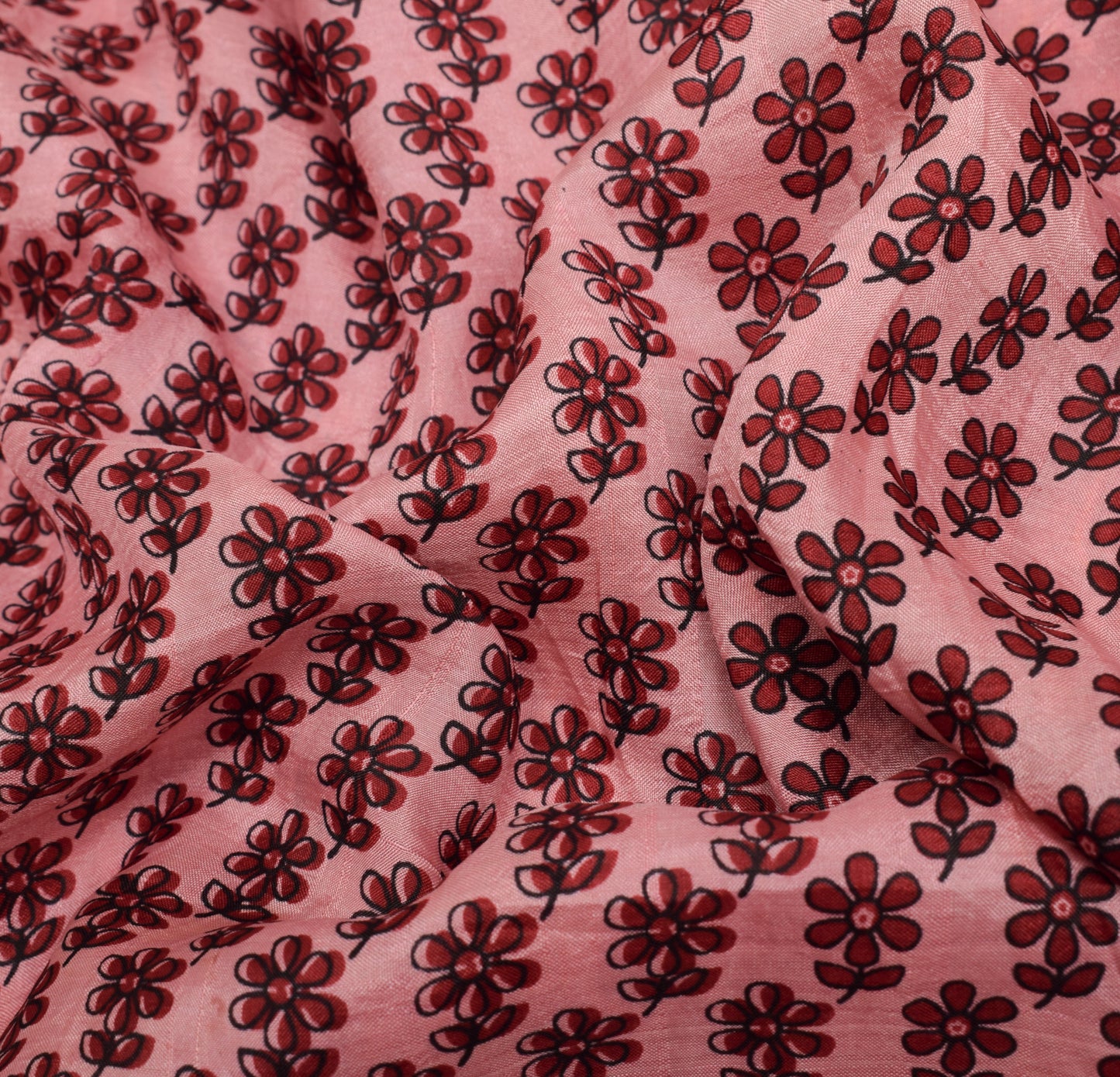 Sushila Vintage Pink Saree 100% Pure Silk Hand Embroidered Kantha Sari Fabric