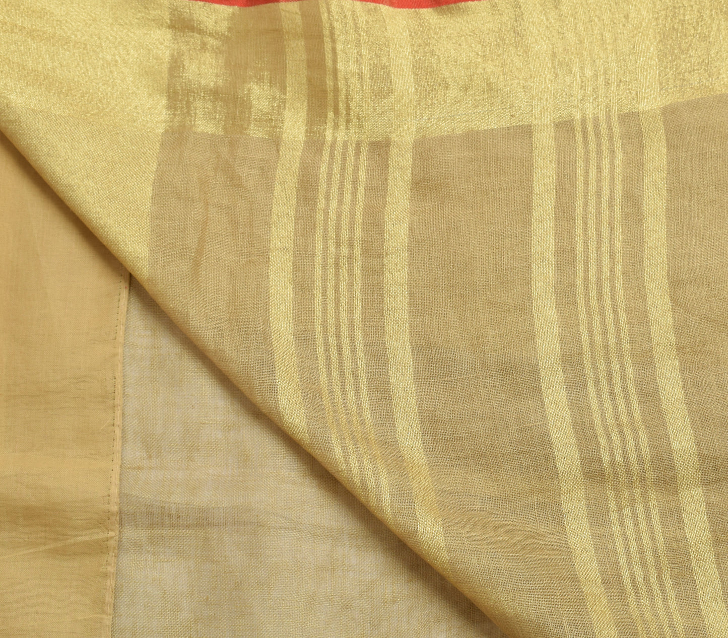 Sushila Vintage Brown Indian Saree 100% Pure Cotton Woven Sari 5 YD Craft Fabric