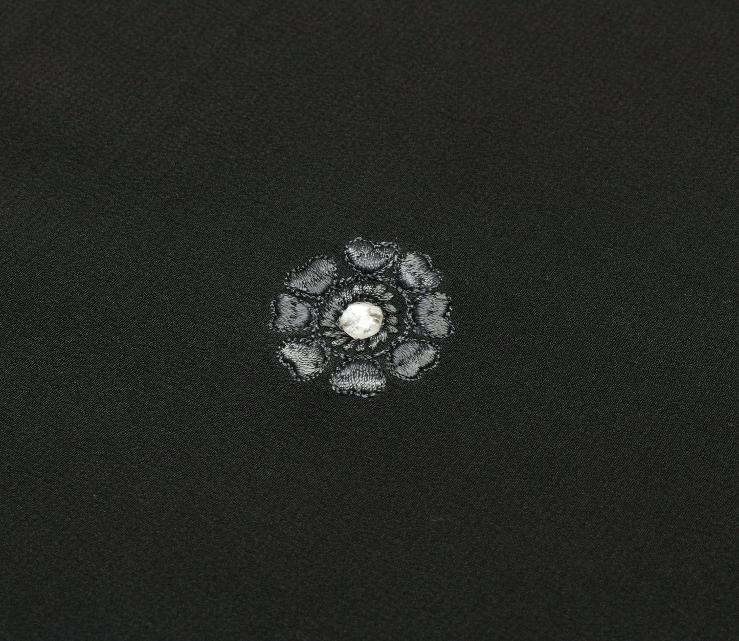 Sushila Vintage Black Saree 100% Pure Georgette Embroidered Floral Sari Fabric
