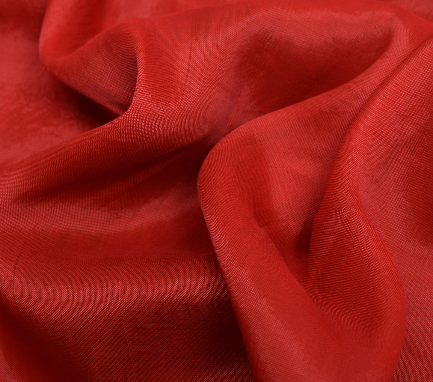Sushila Vintage Red Indian Saree Blend Silk Woven 5 Yard Sari Craft Fabric