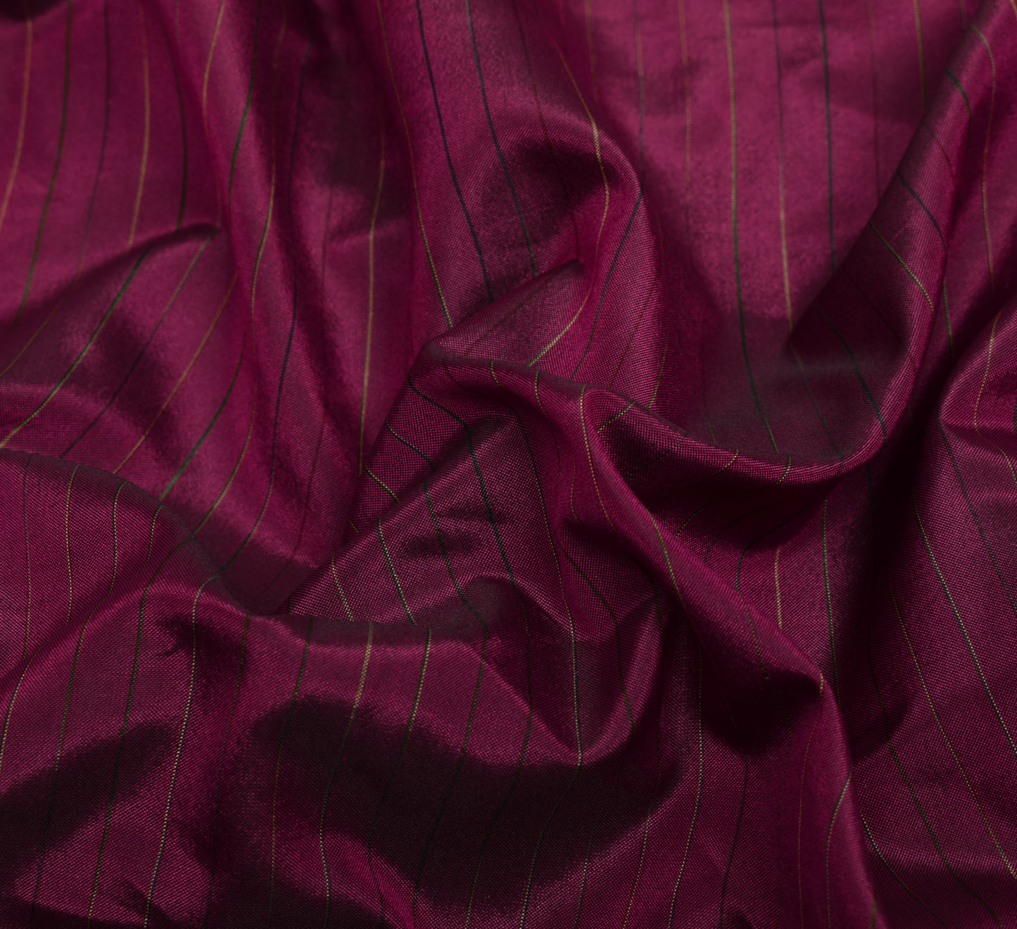 Sushila Vintage Purple Saree Blend Silk Woven Strips 5 Yard Sari Craft Fabric