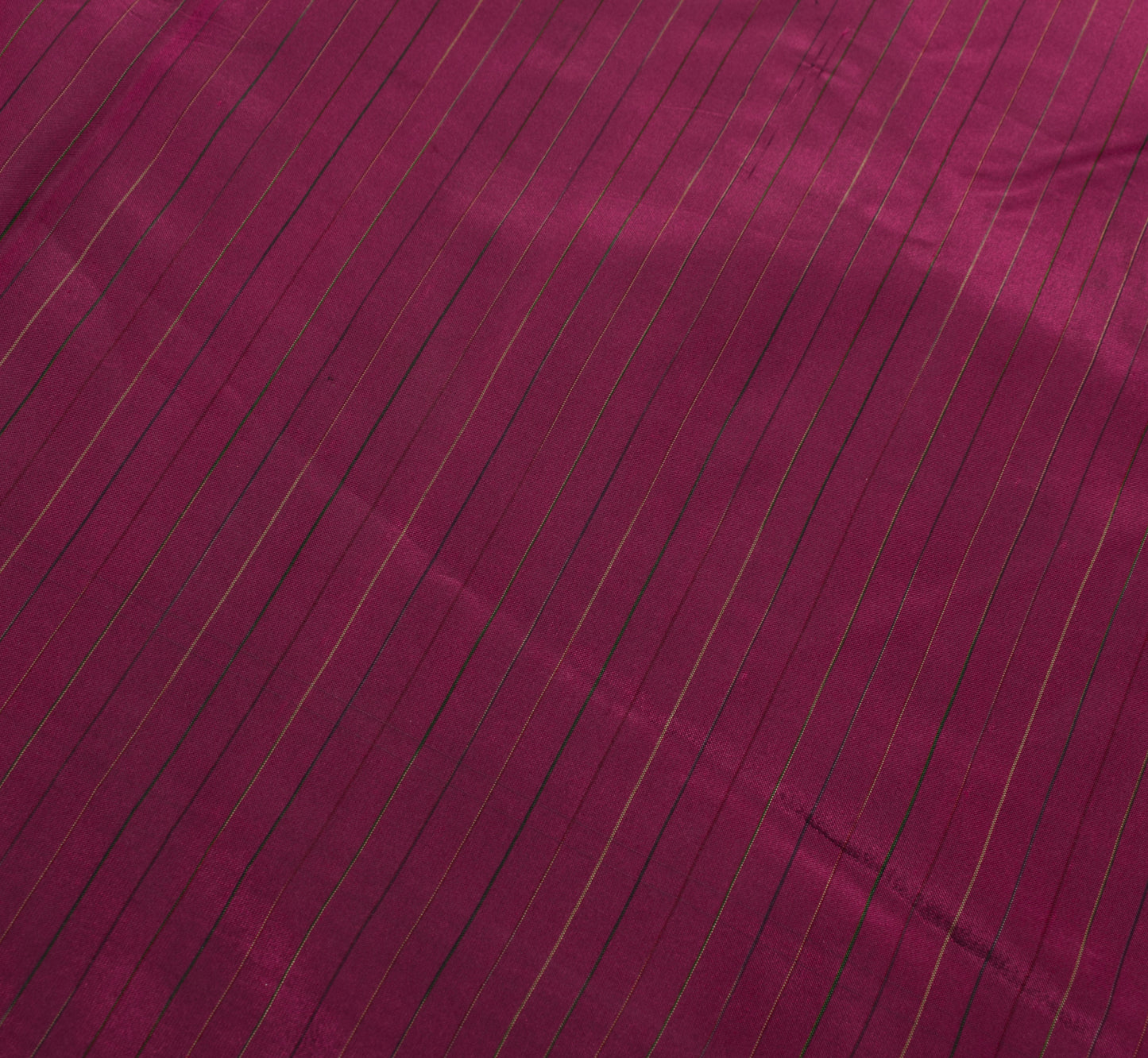 Sushila Vintage Purple Saree Blend Silk Woven Strips 5 Yard Sari Craft Fabric
