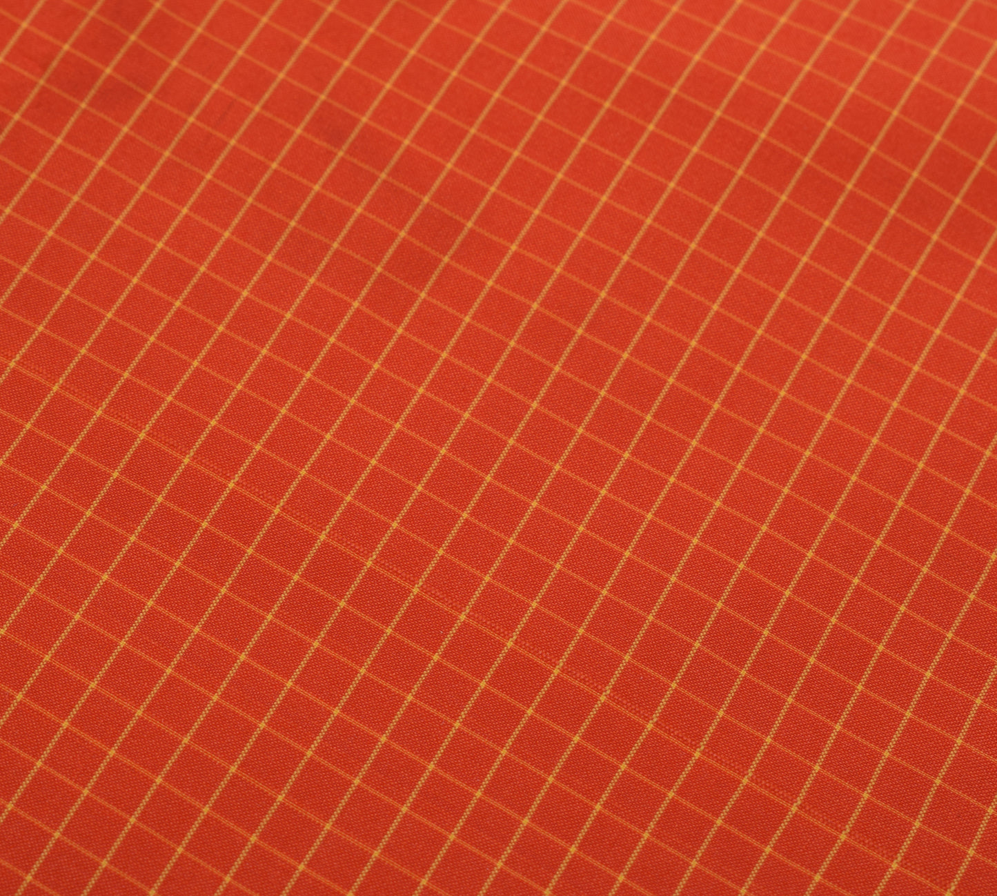 Sushila Vintage Orange Saree Blend Silk Woven Checks 5 Yard Sari Craft Fabric