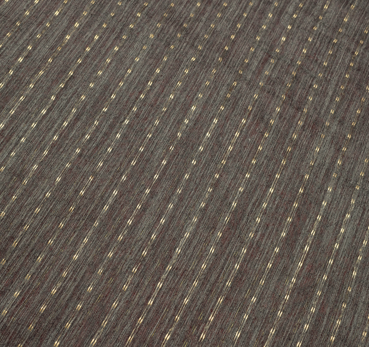 Sushila Vintage Dark Gray Indian Saree Blend Silk Woven Sari With Blouse Fabric