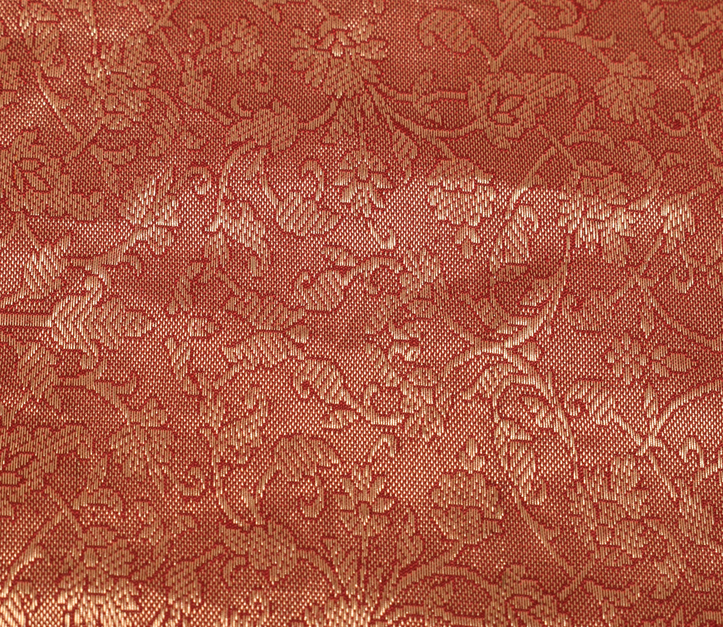 Sushila Vintage Maroon Saree 100% Pure Silk All over Woven Floral Sari Fabric