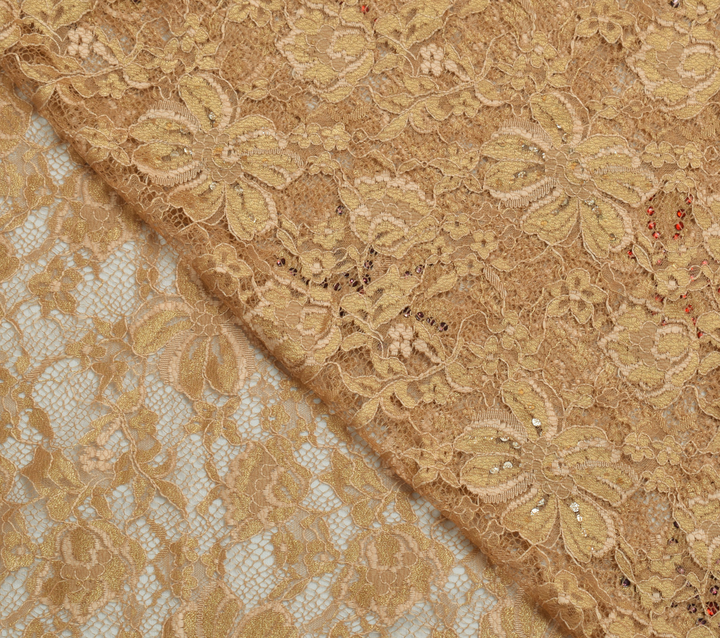 Sushila Vintage Brown Indian Saree Net Mesh Floral Woven Sari 5 YD Craft Fabric