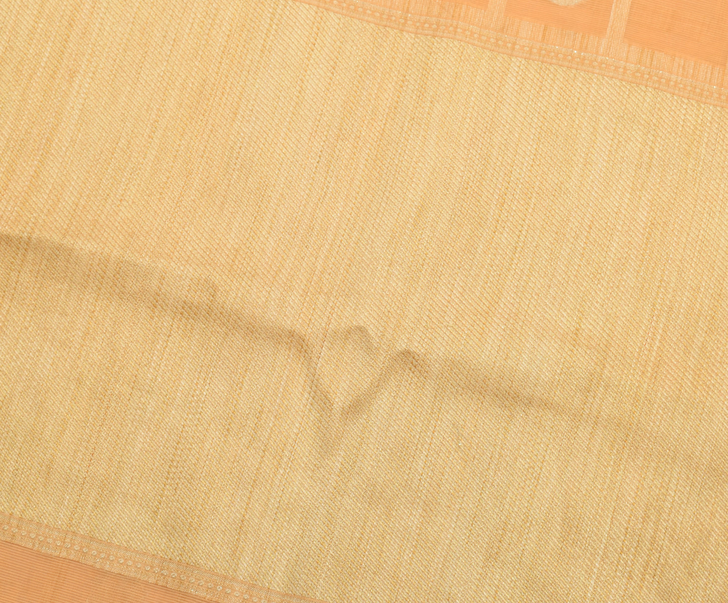 Sushila Vintage Peach Indian Saree Art Silk Woven Sari 5 Yard Craft Fabric