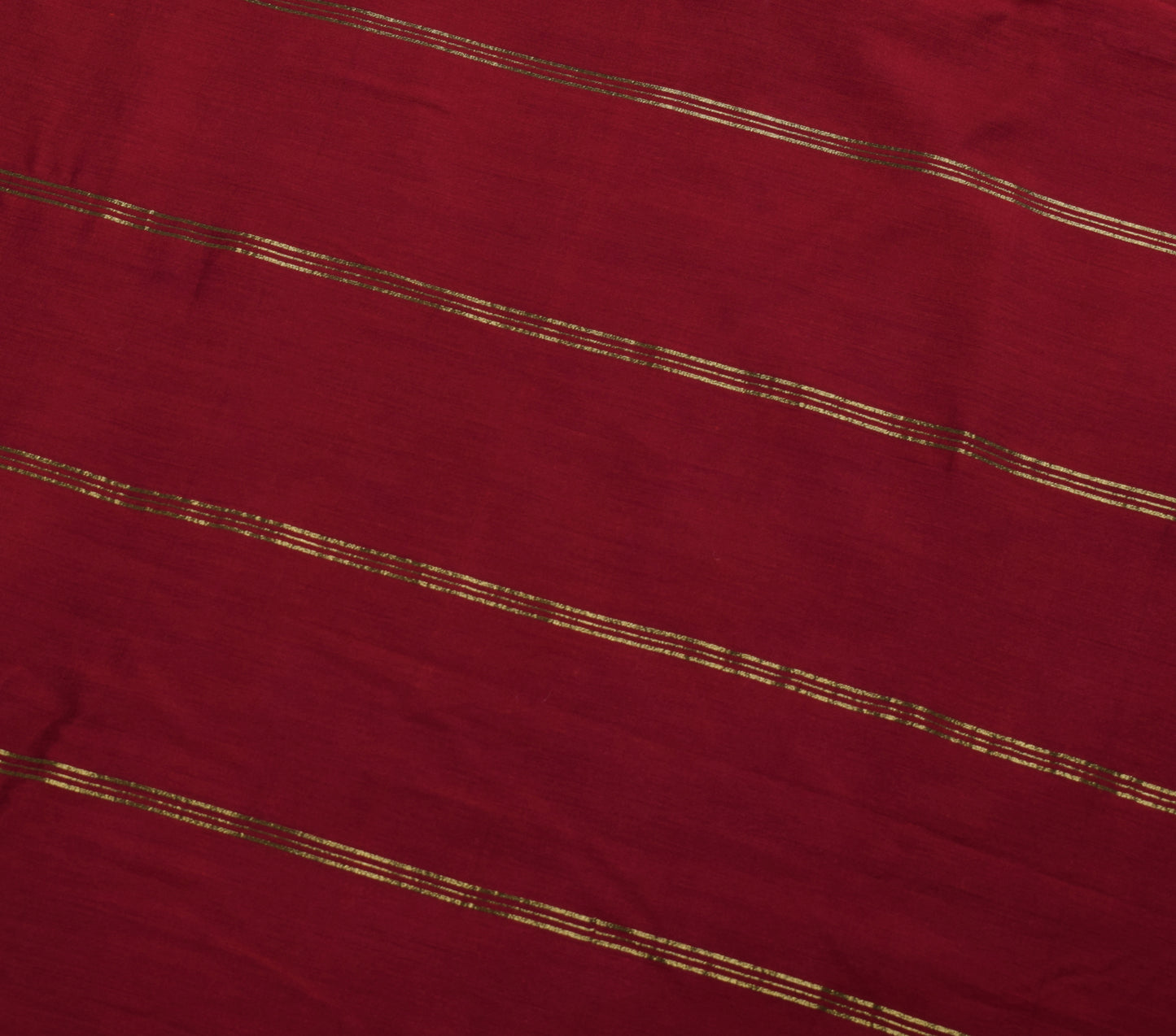 Sushila Vintage Maroon Indian Saree Art Silk Woven 5 Yard  Sari Craft Fabric