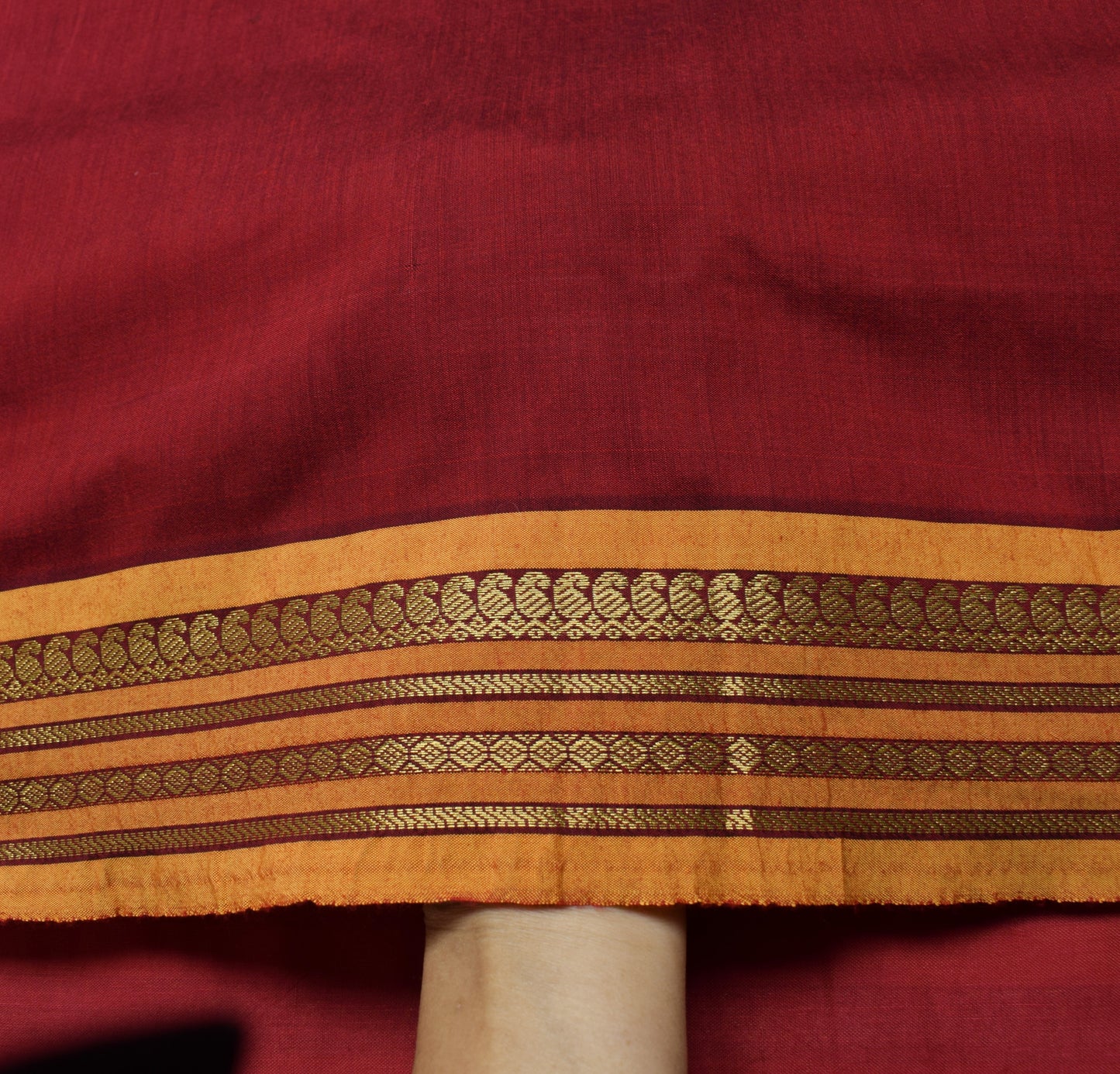 Sushila Vintage Maroon Indian Saree Art Silk Woven 5 Yard  Sari Craft Fabric