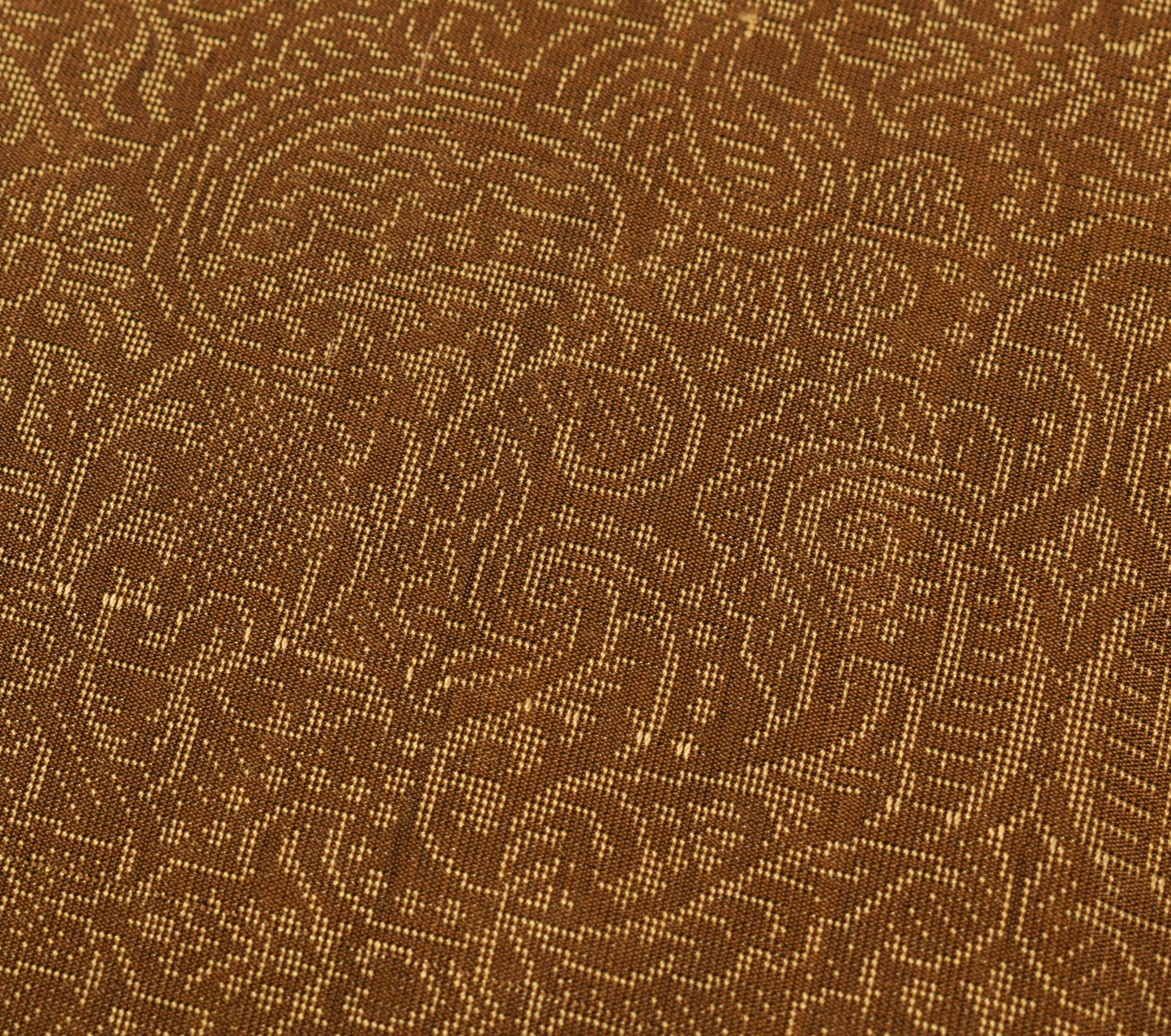 Sushila Vintage Brown Saree 100% Pure Silk All Over Woven Paisley Sari Fabric