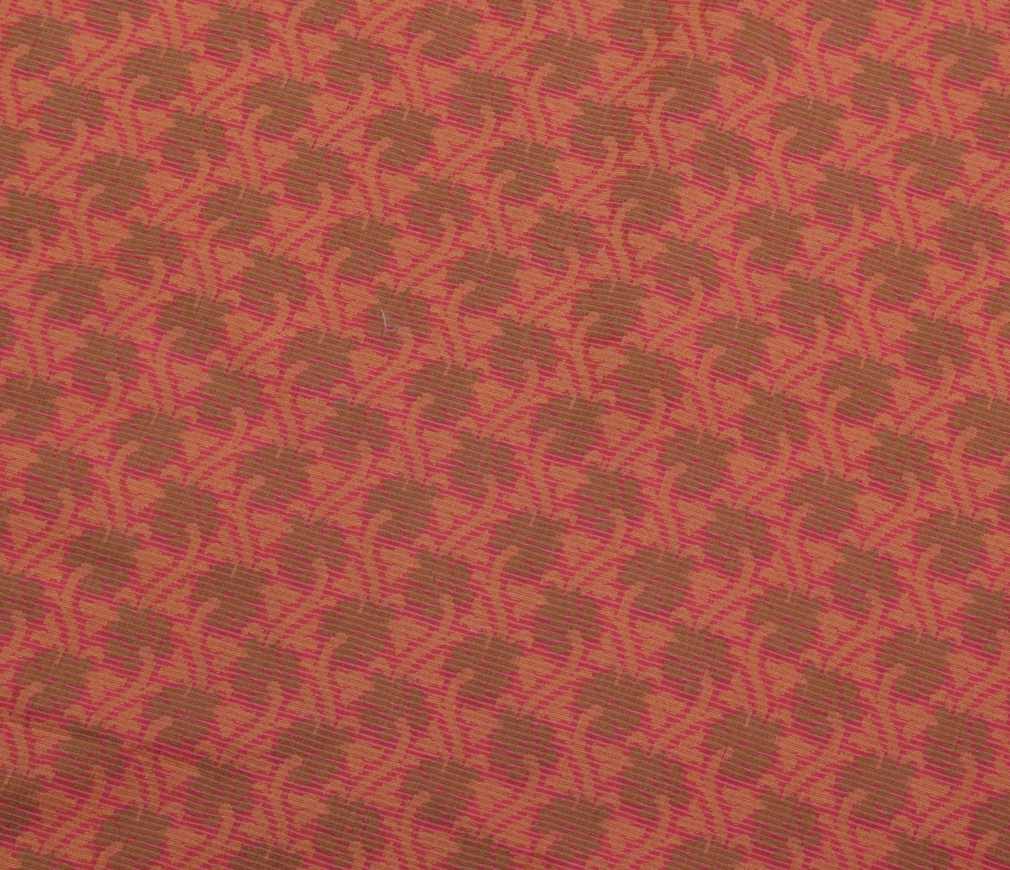 Sushila Vintage Pink Indian Saree Blend Cotton Stripes Woven Sari Craft Fabric