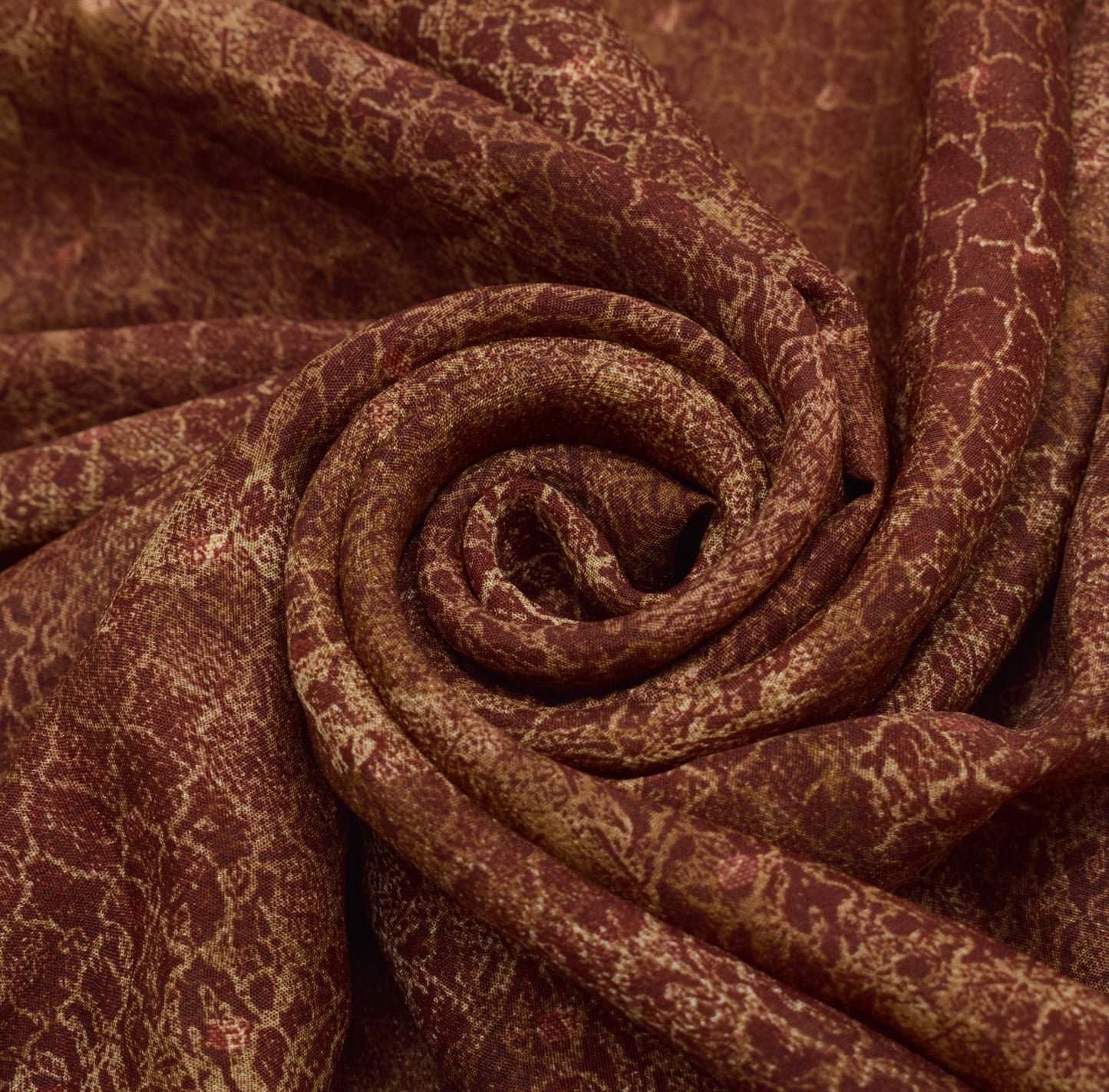 Sushila Vintage Indian Saree 100% Pure Crepe Silk Woven & Printed Sari Fabric