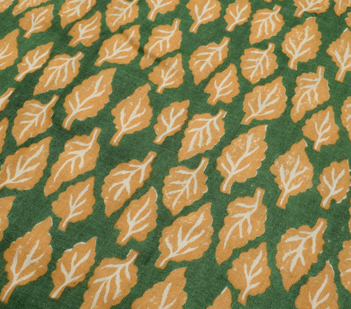 Sushila Vintage Dark Green Saree 100% Pure Woolen Floral Woven Soft Sari Fabric