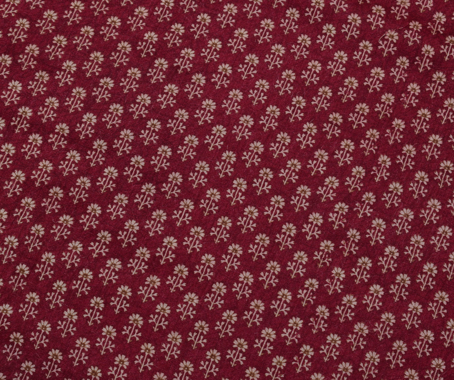 Sushila Vintage Maroon Saree 100% Pure Silk Printed & Woven Floral Sari Fabric