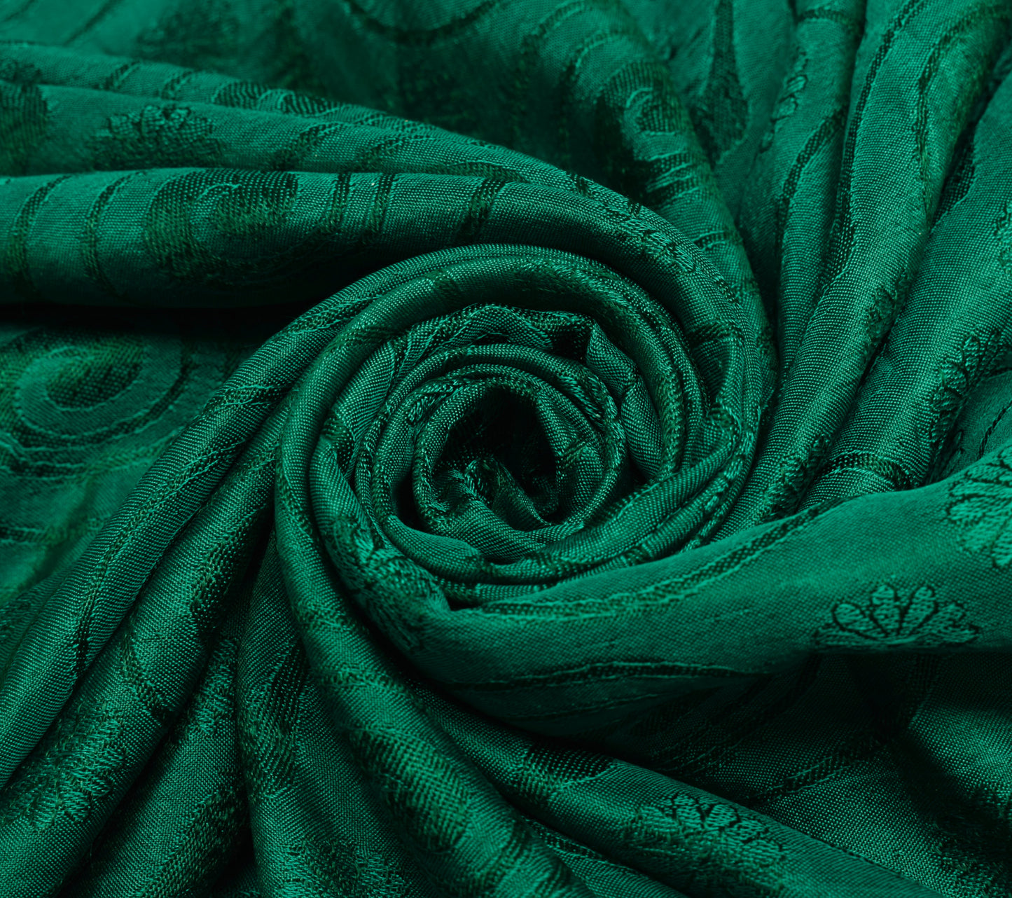 Sushila Vintage Teal Green Indian Saree 100% Pure Silk All Over Over Sari Fabric