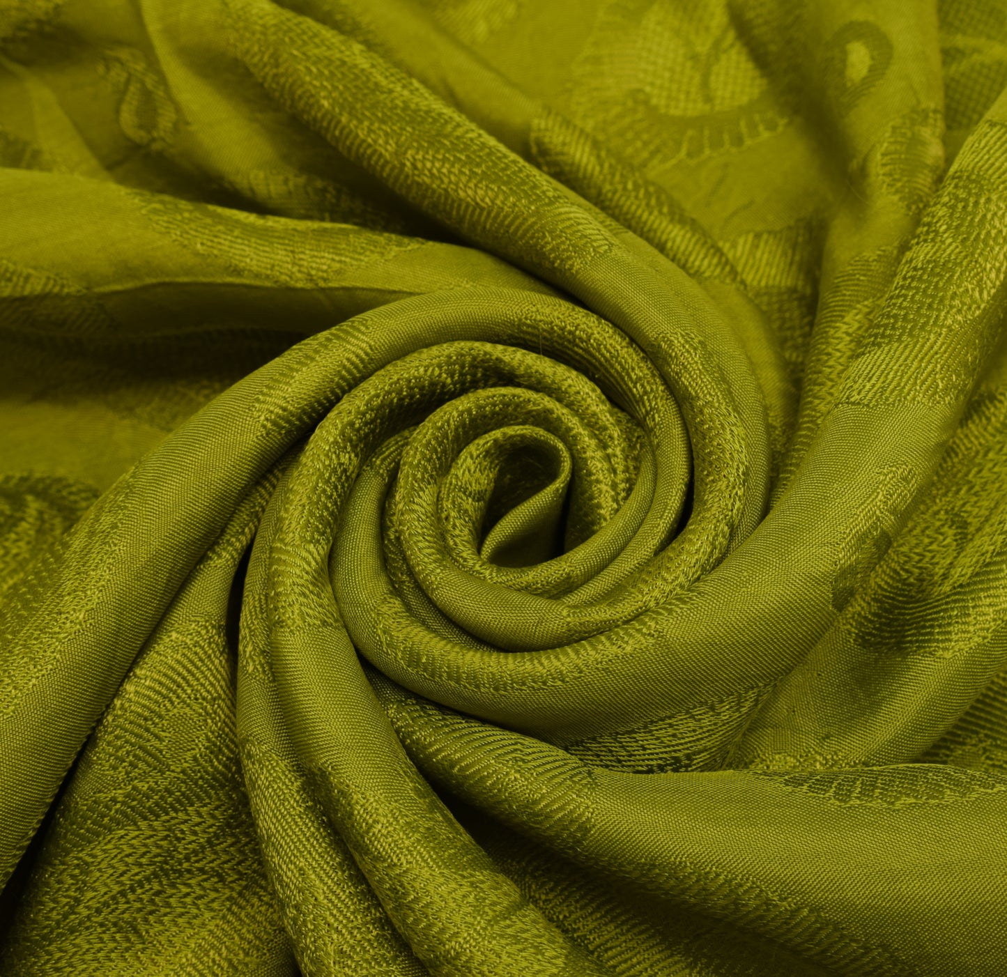 Sushila Vintage Green Saree 100% Pure Silk All Over Woven Paisley Sari Fabric
