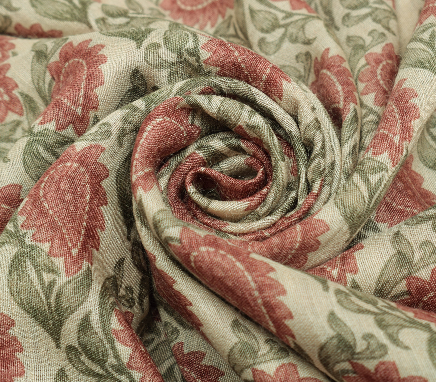 Sushila Vintage Cream Saree 100% Pure Silk Woven Paisley Soft Sari Craft Fabric