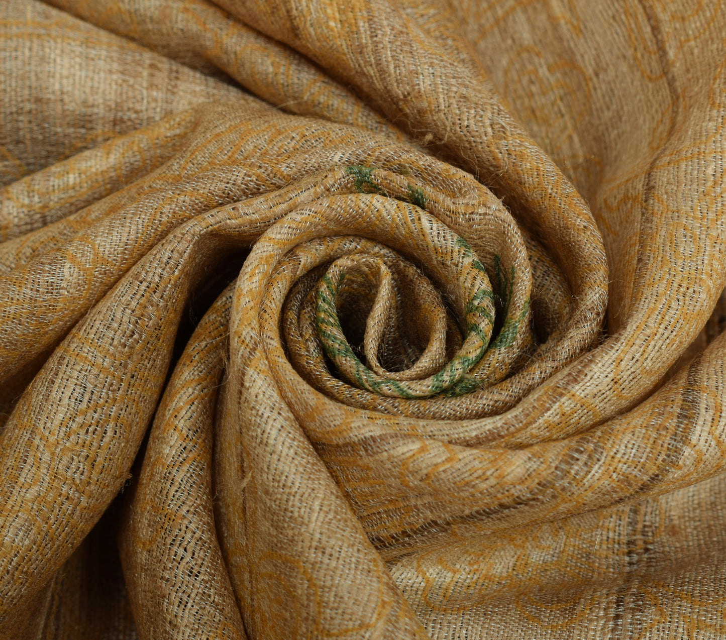 Sushila Vintage Brown Saree 100% Pure Khadi Silk Woven Humans Sari Craft Fabric