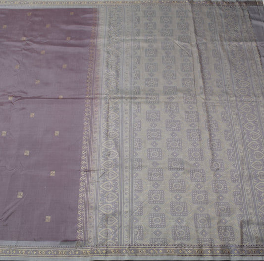Sushila Vintage Indian Saree 100% Pure Silk Woven Paisley Soft Sari Craft Fabric