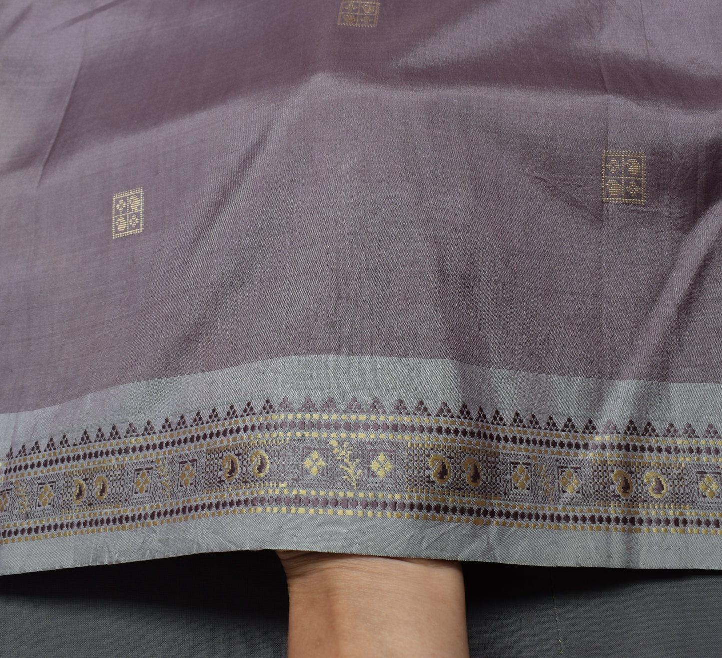 Sushila Vintage Indian Saree 100% Pure Silk Woven Paisley Soft Sari Craft Fabric