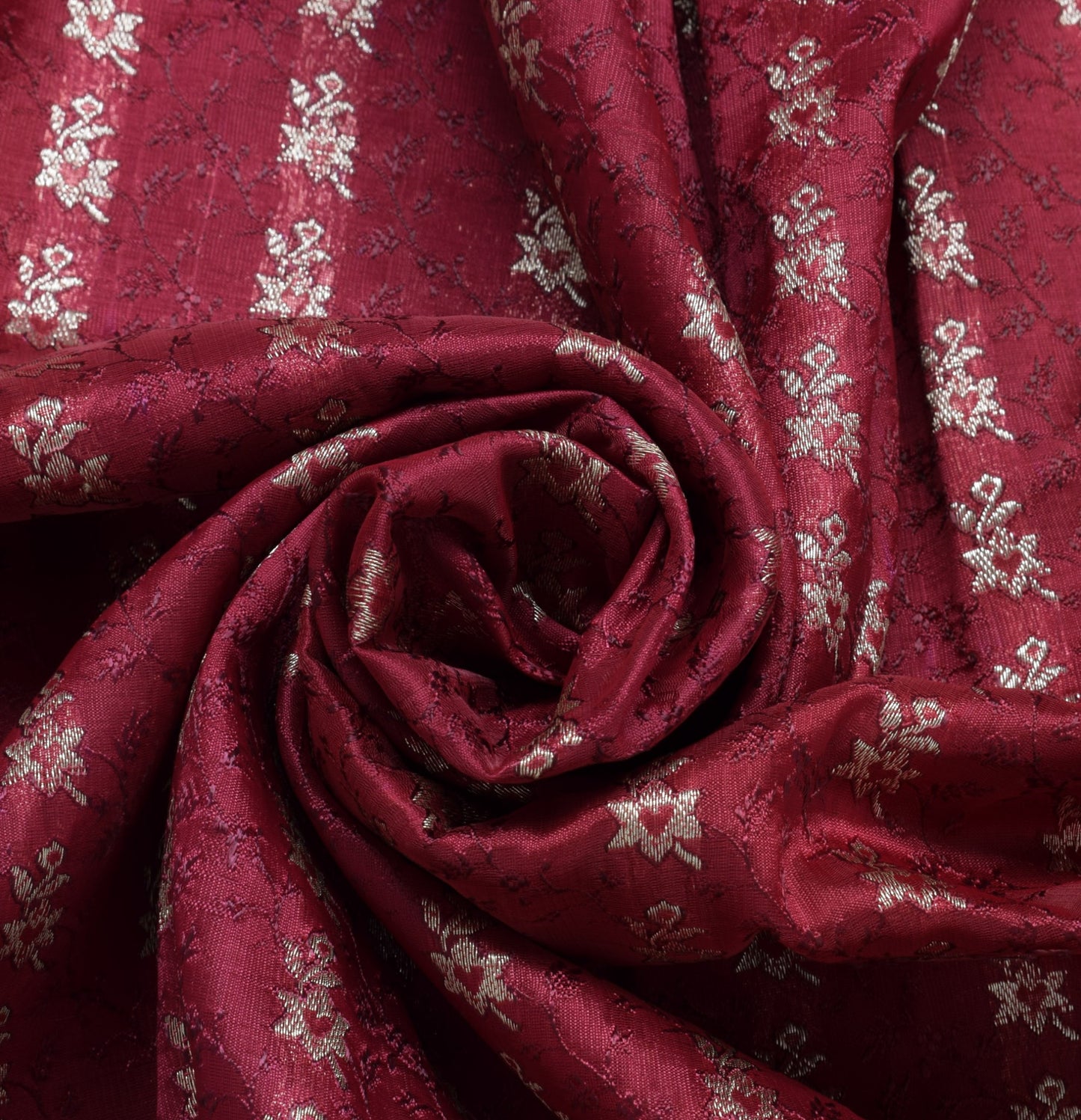 Sushila Vintage Heavy Saree Blend Satin Silk Banarasi Brocade Woven Sari Fabric