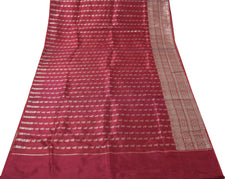 Sushila Vintage Heavy Saree Blend Satin Silk Banarasi Brocade Woven Sari Fabric