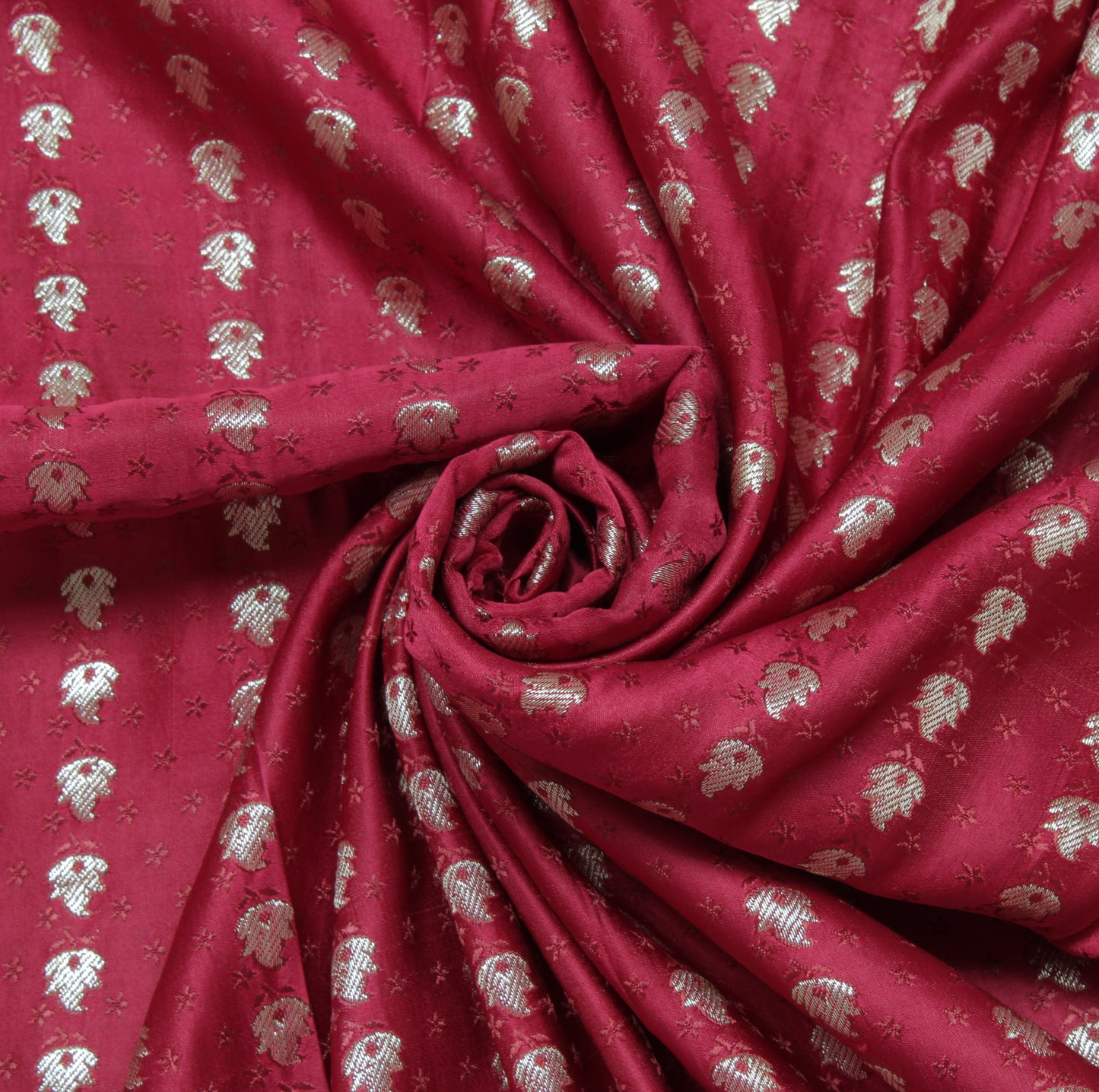 Sushila Vintage Heavy Saree Pure Satin Silk Banarasi Brocade Woven Sari Fabric