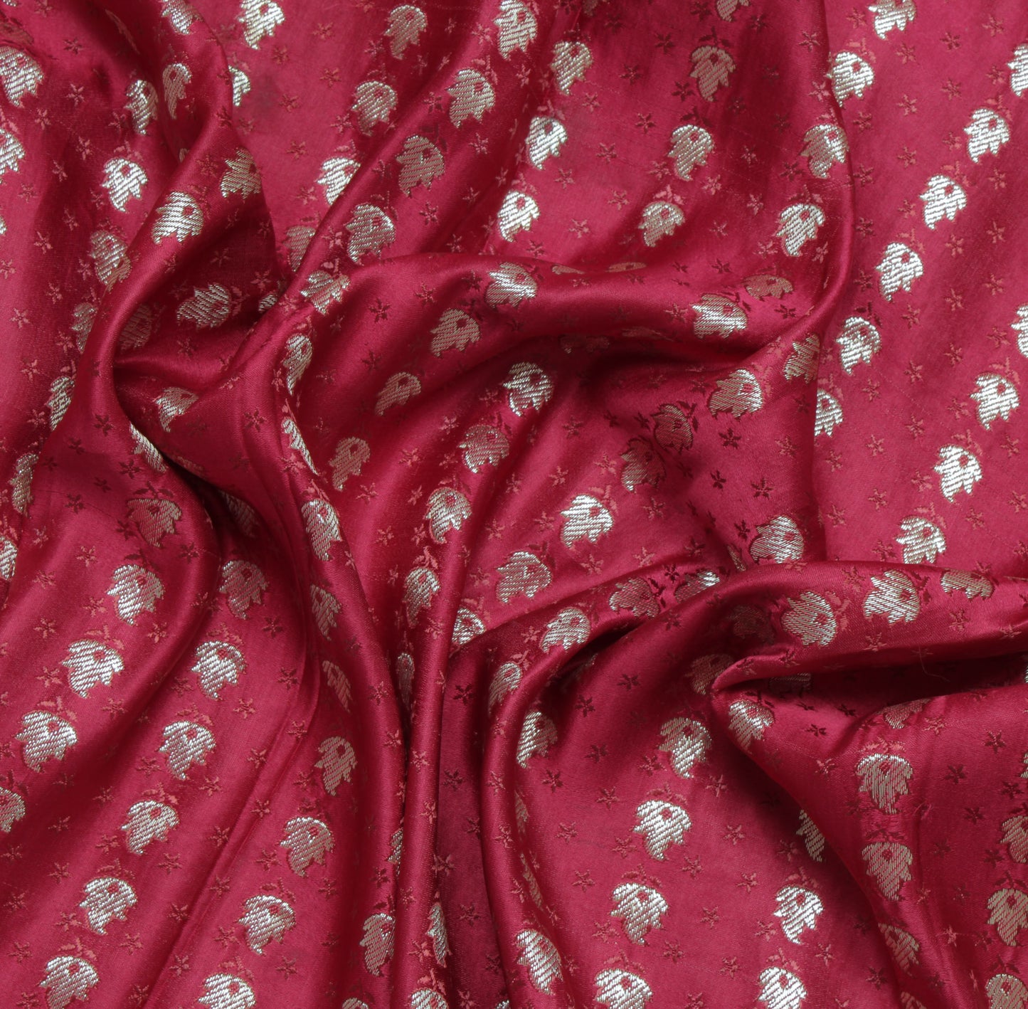 Sushila Vintage Heavy Saree Pure Satin Silk Banarasi Brocade Woven Sari Fabric
