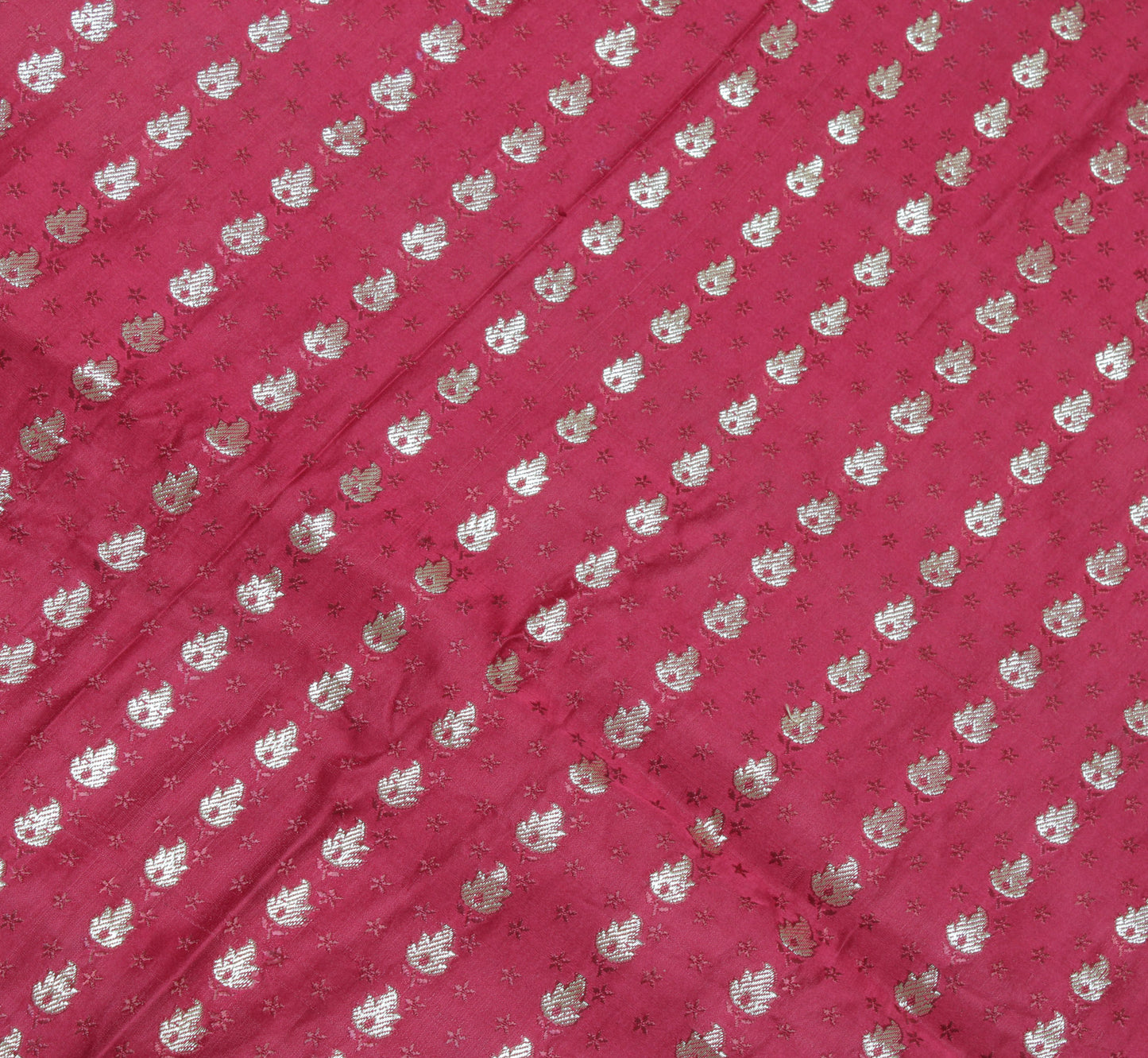 Sushila Vintage Heavy Saree Pure Satin Silk Banarasi Brocade Woven Sari Fabric