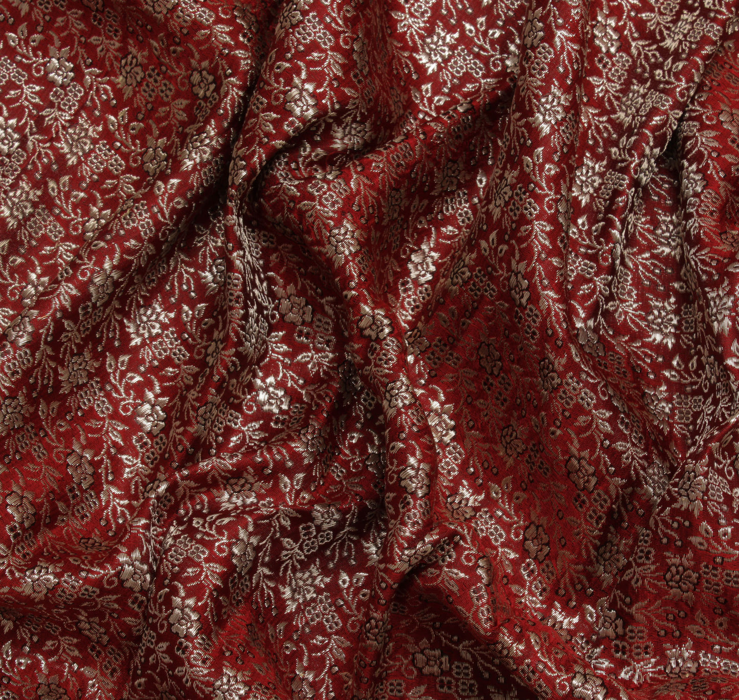 Sushila Vintage Heavy Saree Pure Satin Silk Banarasi Brocade Woven Sari Fabric