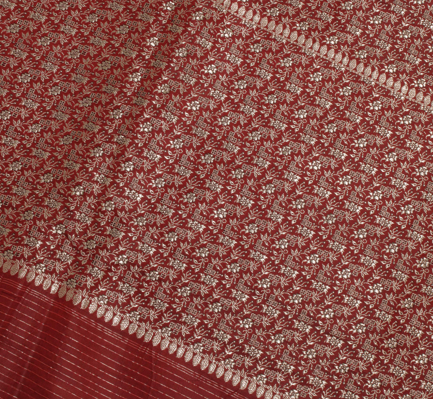 Sushila Vintage Heavy Saree Pure Satin Silk Banarasi Brocade Woven Sari Fabric