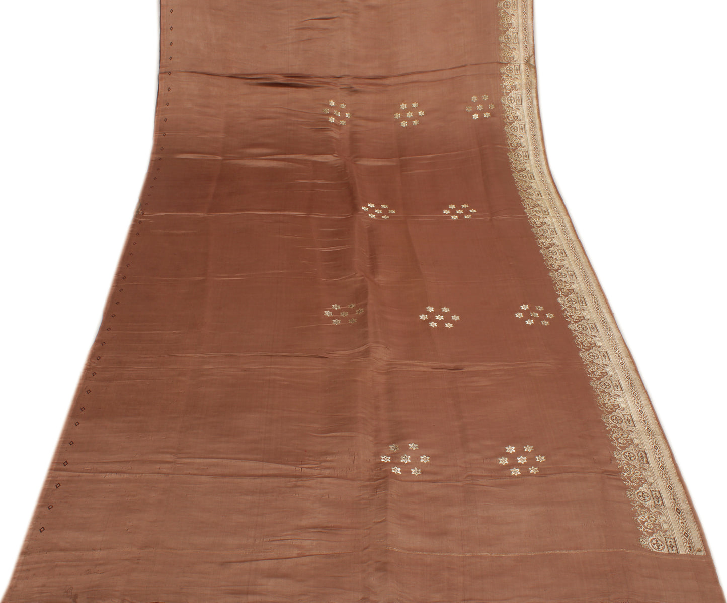 Sushila Vintage Heavy Saree Pure Satin Silk Banarasi Brocade Woven Sari Fabric