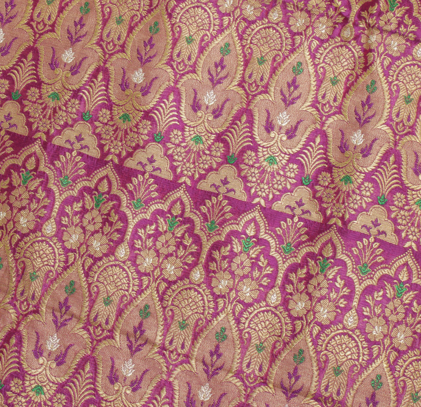 Sushila Vintage Heavy Saree Blend Satin Silk Banarasi Brocade Woven Sari Fabric