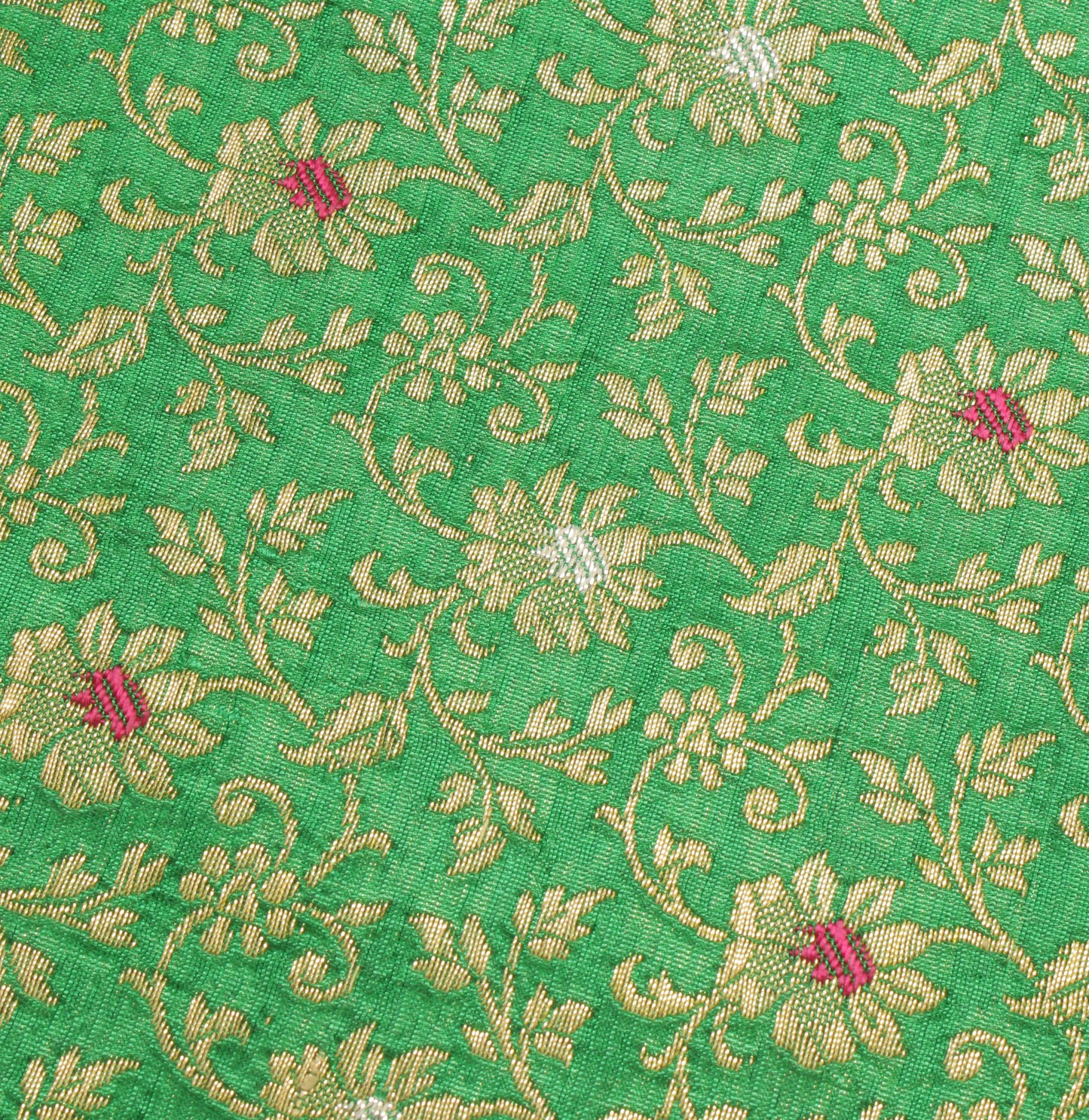 Sushila Vintage Heavy Saree Blend Satin Silk Banarasi Brocade Woven Sari Fabric