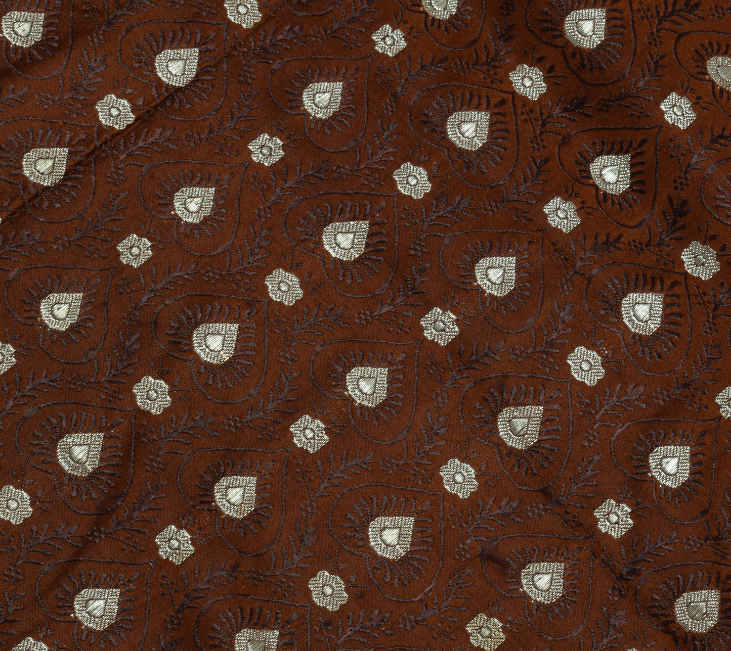 Sushila Vintage Heavy Saree Pure Satin Silk Banarasi Brocade Woven Sari Fabric