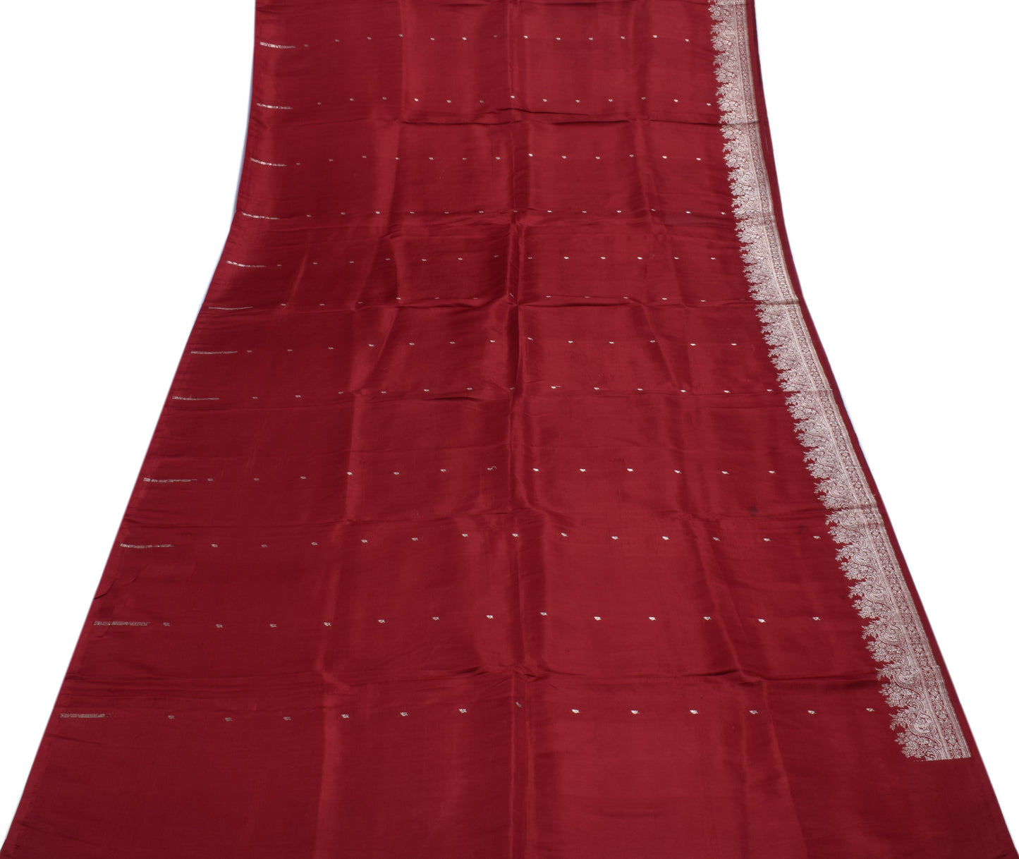 Sushila Vintage Heavy Saree Pure Satin Silk Banarasi Brocade Woven Sari Fabric
