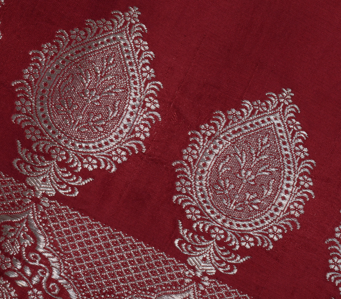 Sushila Vintage Heavy Saree Pure Satin Silk Banarasi Brocade Woven Sari Fabric